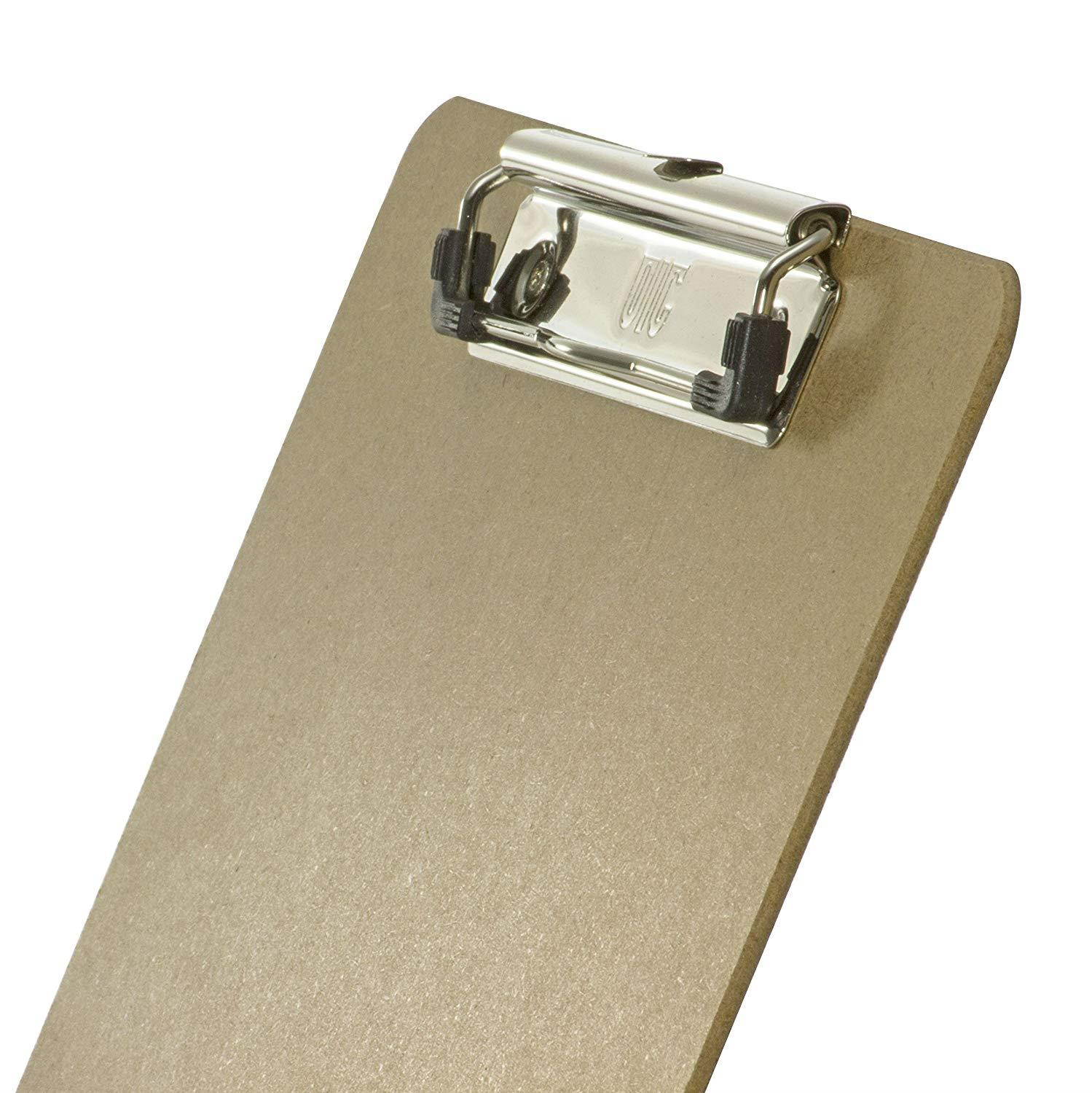 Officemate Letter Size Wood Clipboards, Low Profile Clip, 24 Pack Clipboard, Brown (83824)