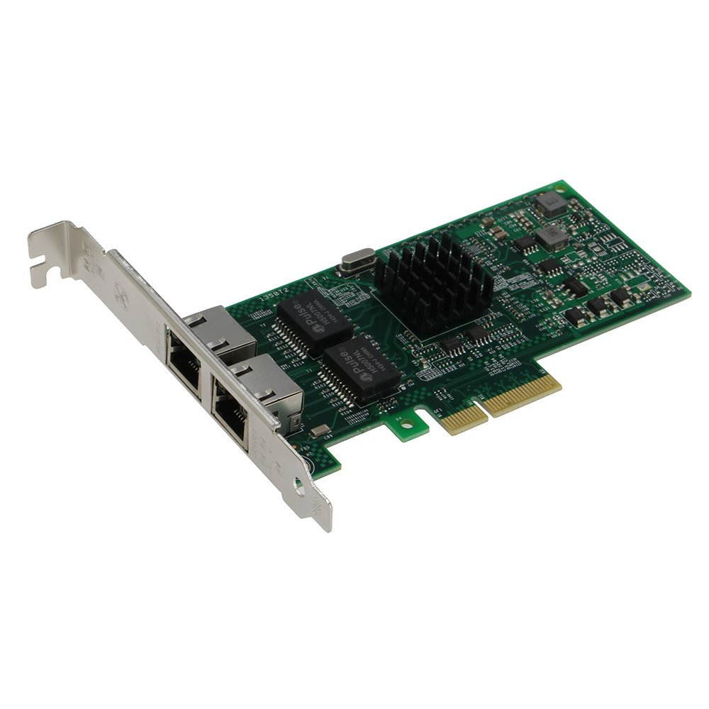 SEDNA - PCIe 4X Dual 10/100/1000 Gbps Ethernet Server Adapter (Intel I350-T2 Chipset), with low profile bracket