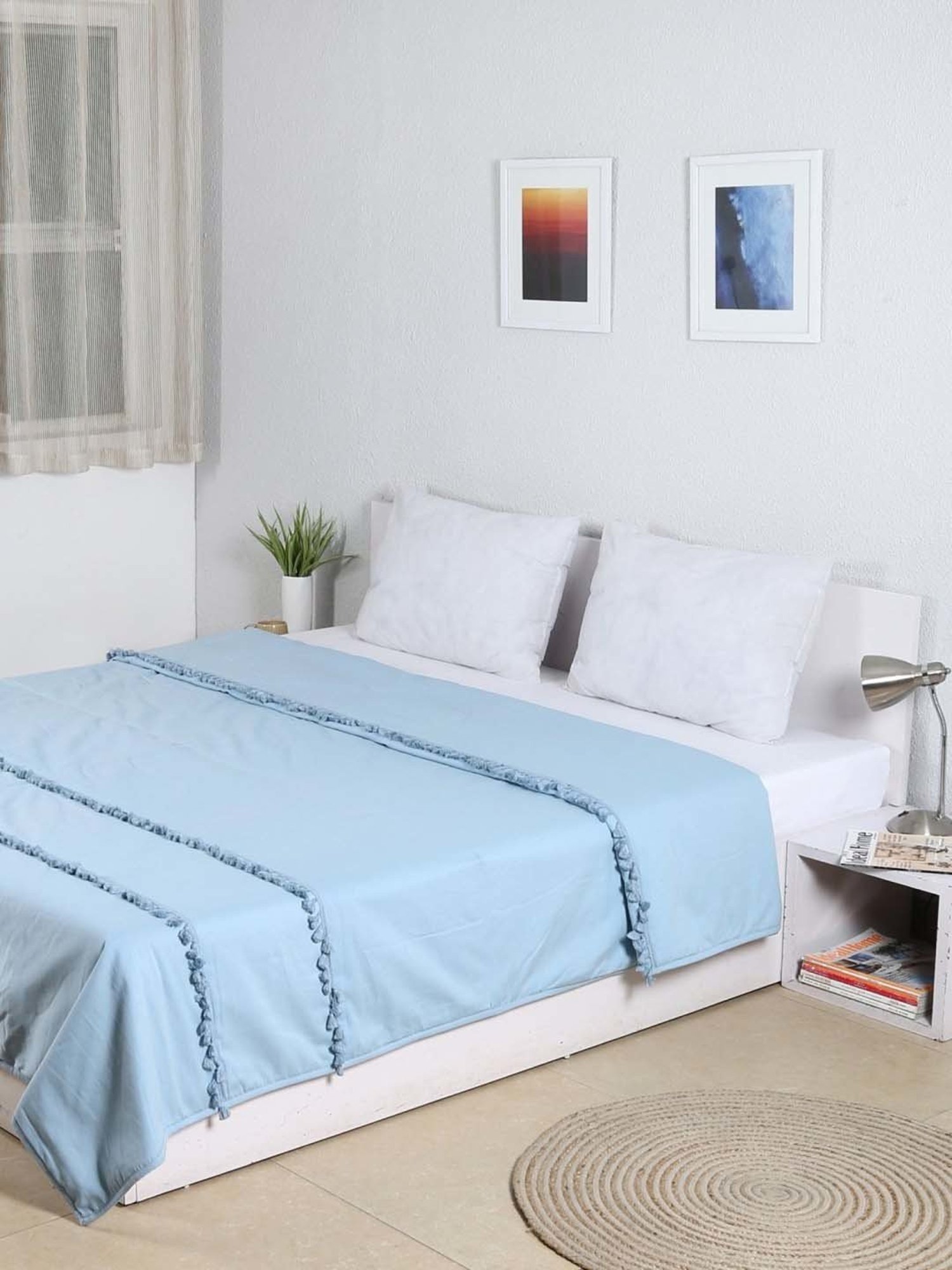 DDECOR Live beautiful Geometric Insignia Dove 210 TC Cotton Comforters - Set of 3