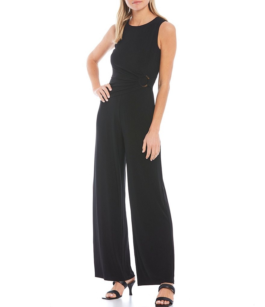 Vince Camuto Sleeveless Ring Wide Leg Jumpsuit