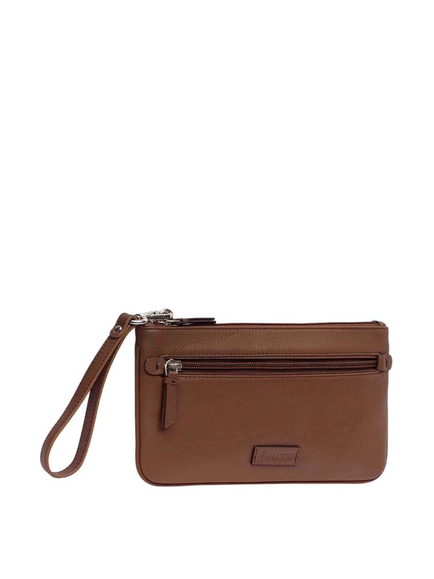 Mai Soli Virginia Large Slim Wristlet Pouch - Brown