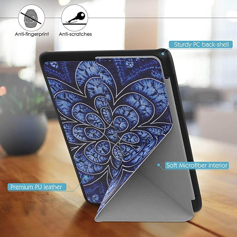 Case Replacement with Kindle Paperwhite 10th Generation 2018 Releases Standing Origami Slim Shell Cover with Auto WakeSleep for  Kindle Paperwhite 2018 Ereader Rattan Flower Blossom