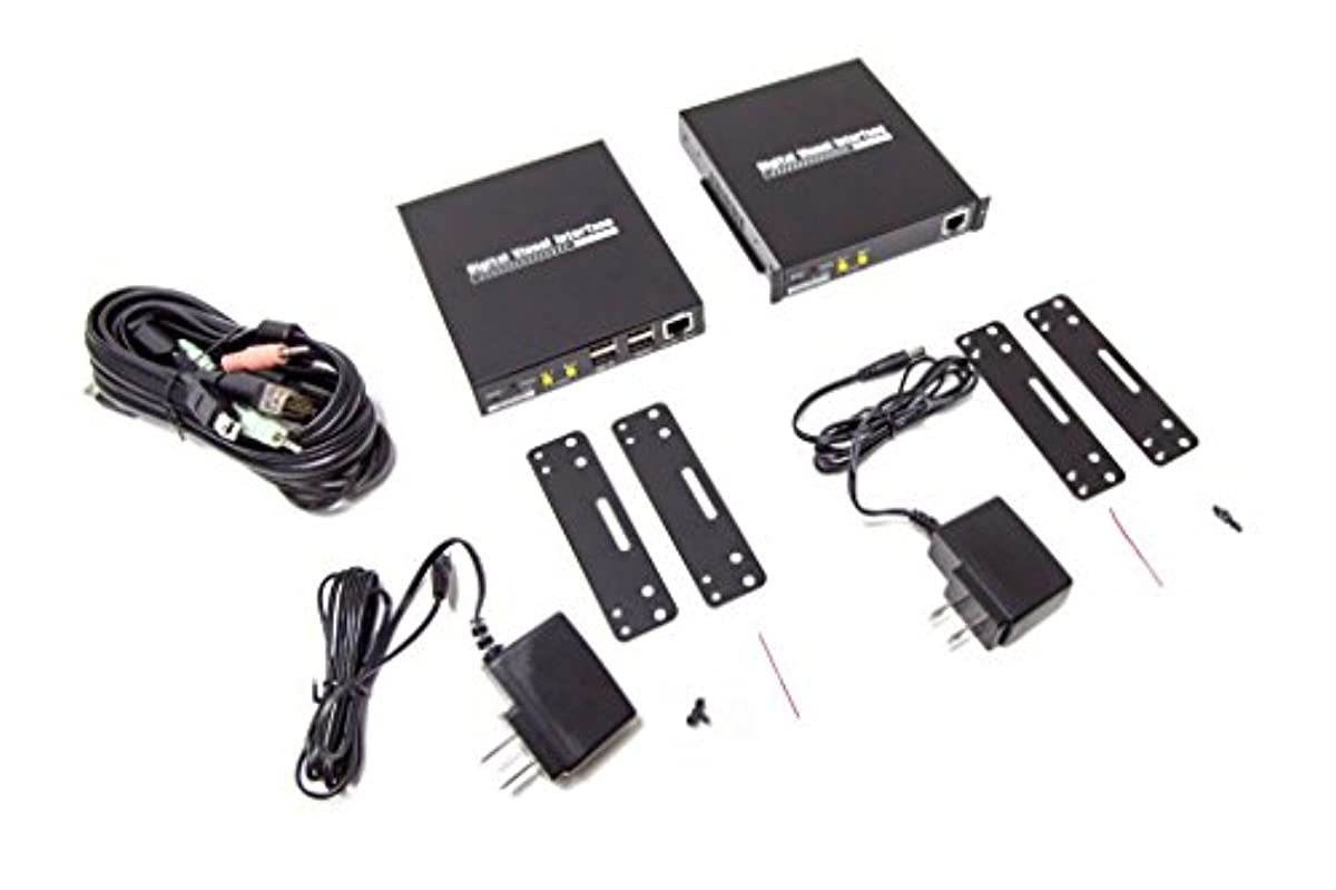 Linkskey LKD-E415 CAT-5 USB DVI KVM Extender Over LAN with Audio & Mic