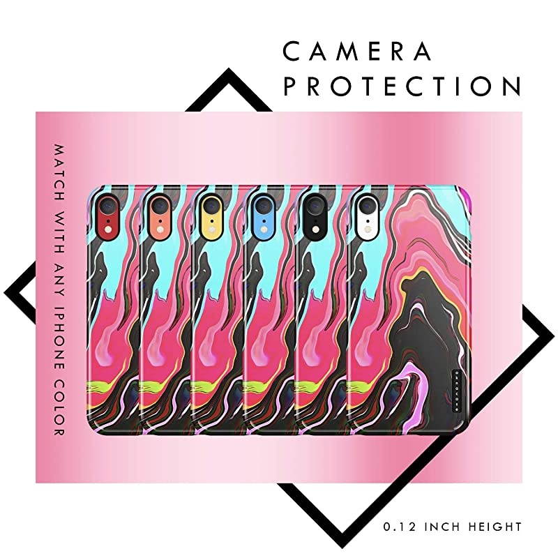 XR Case Watercolor, Akna Sili-Tastic Series High Impact Silicon Cover with Full HD+ Graphics for XR (Graphic 102062-U.S)