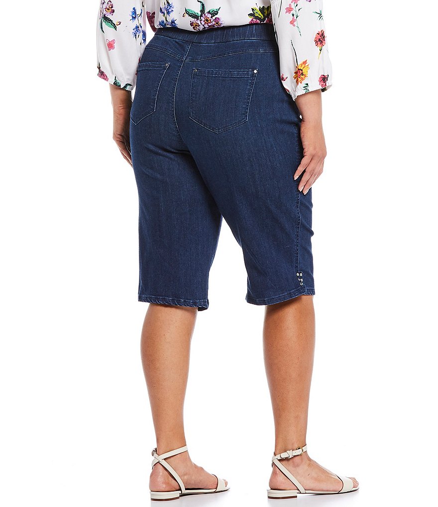 Intro Plus Size Rose Tummy Panel Pull-On Skimmer