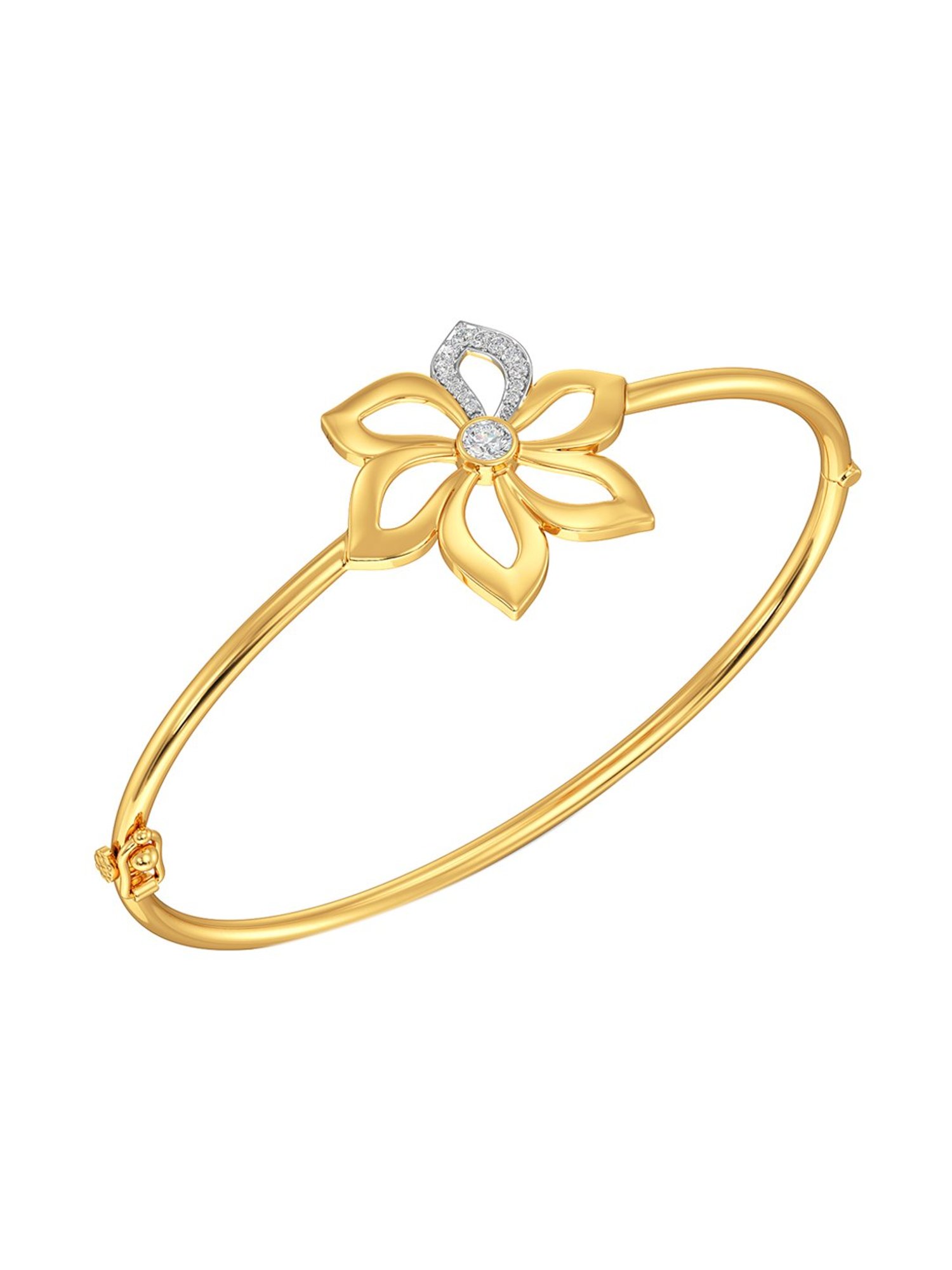 Mia by Tanishq Cupid Charm 14k Gold & Diamond Bracelet for Women