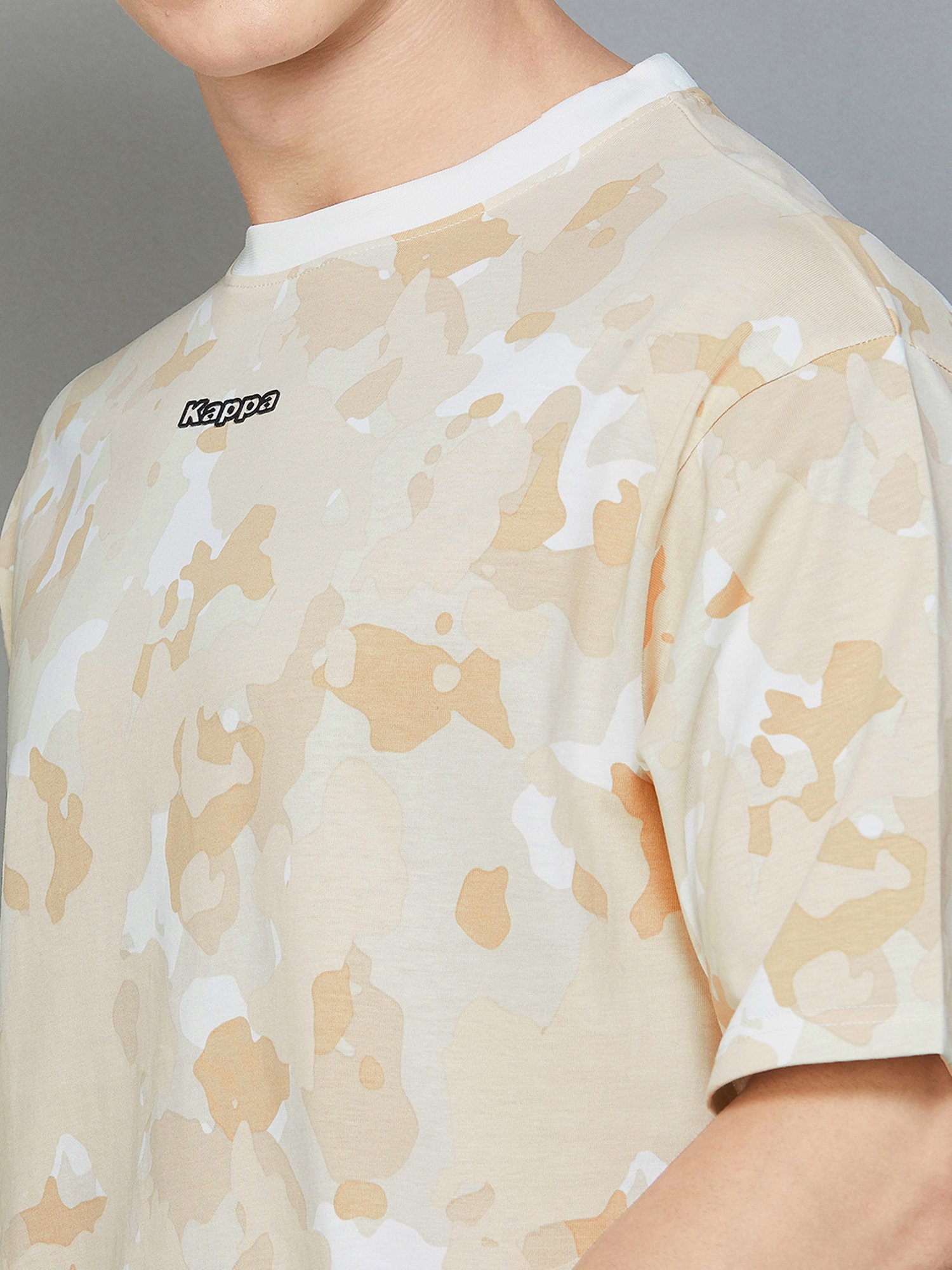 KAPPA Multicolor Regular Fit Camo Print Crew T-Shirt