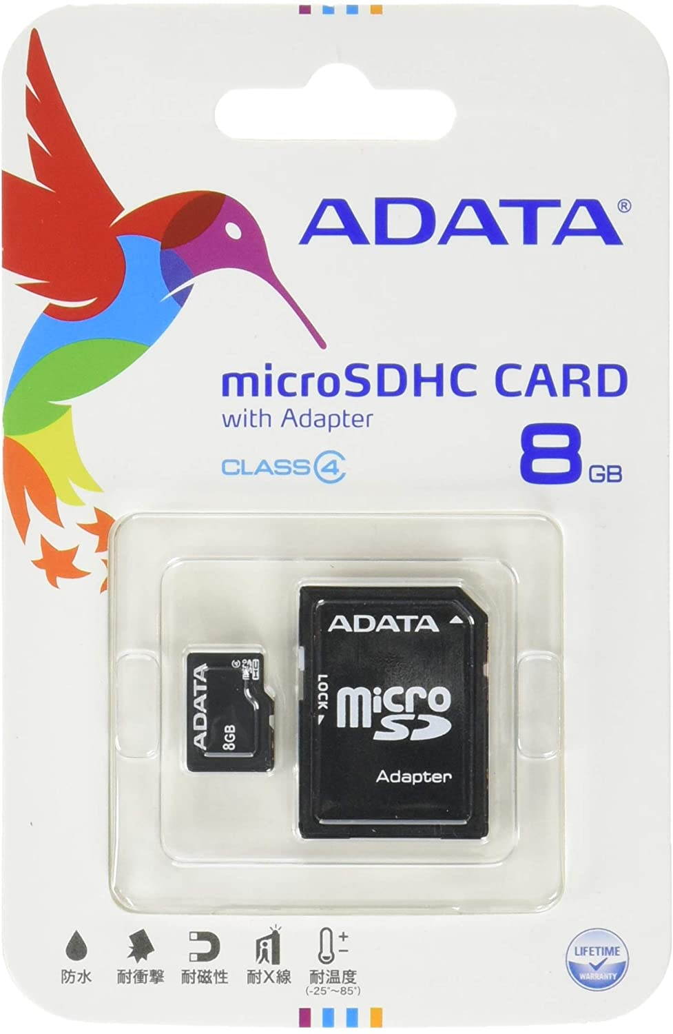ADATA 16GB microSDHC Flash Card with Adapter Model AUSDH16GCL4-RA1