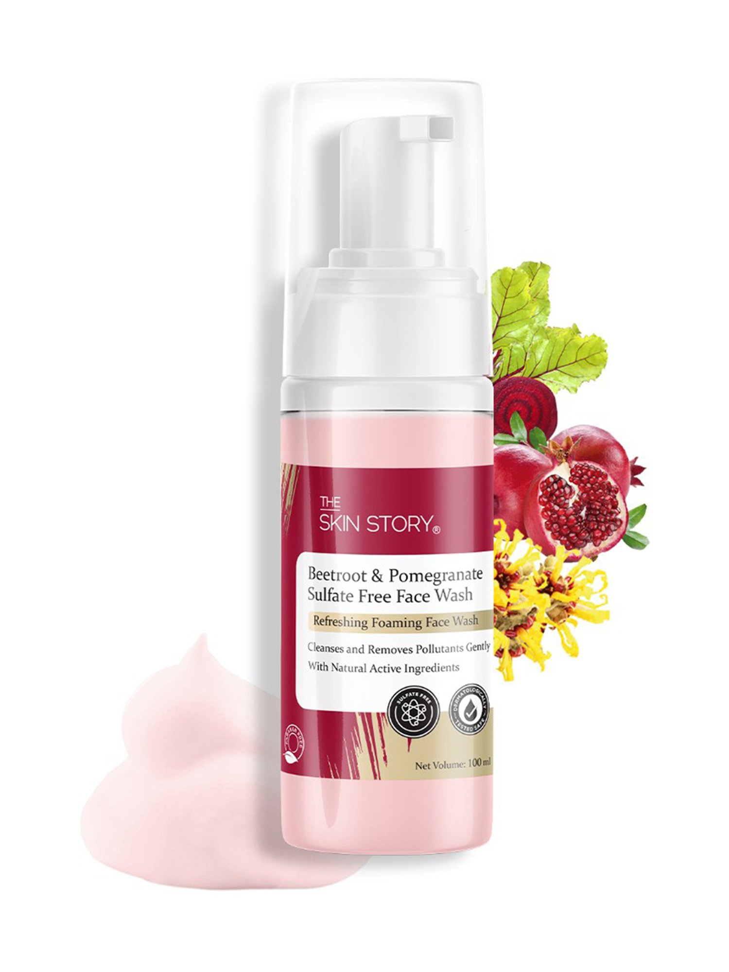The Skin Story Beetroot & Pomegranate Sulfate Free Refreshing Foaming Face Wash - 100 ml