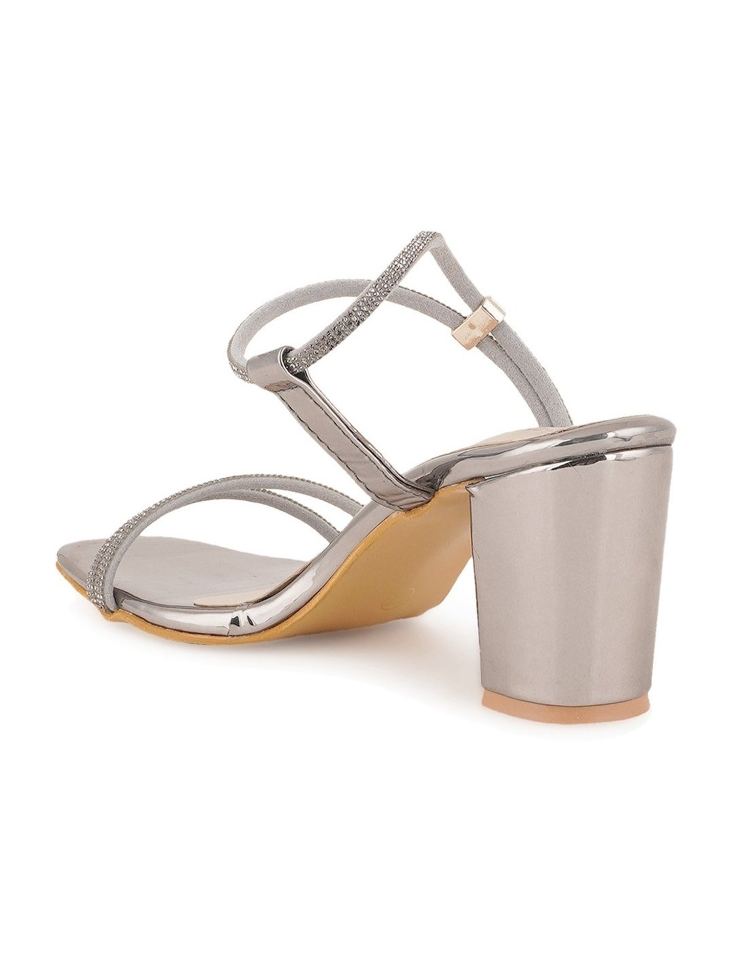 Scentra Women's Metallic Ethnic Sandals