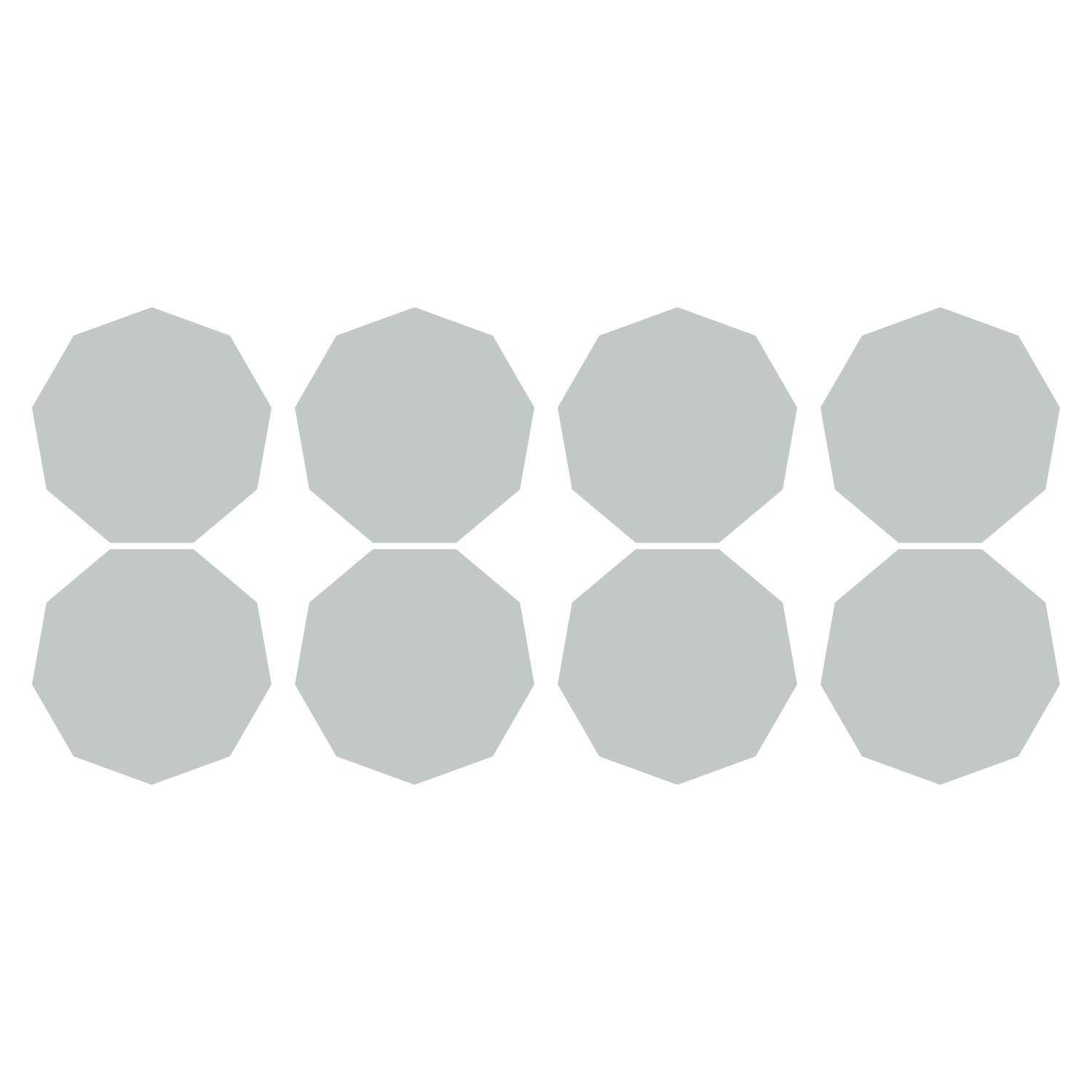 LiteMark 2 Inch Blue Nonagon Decals - Pack of 80