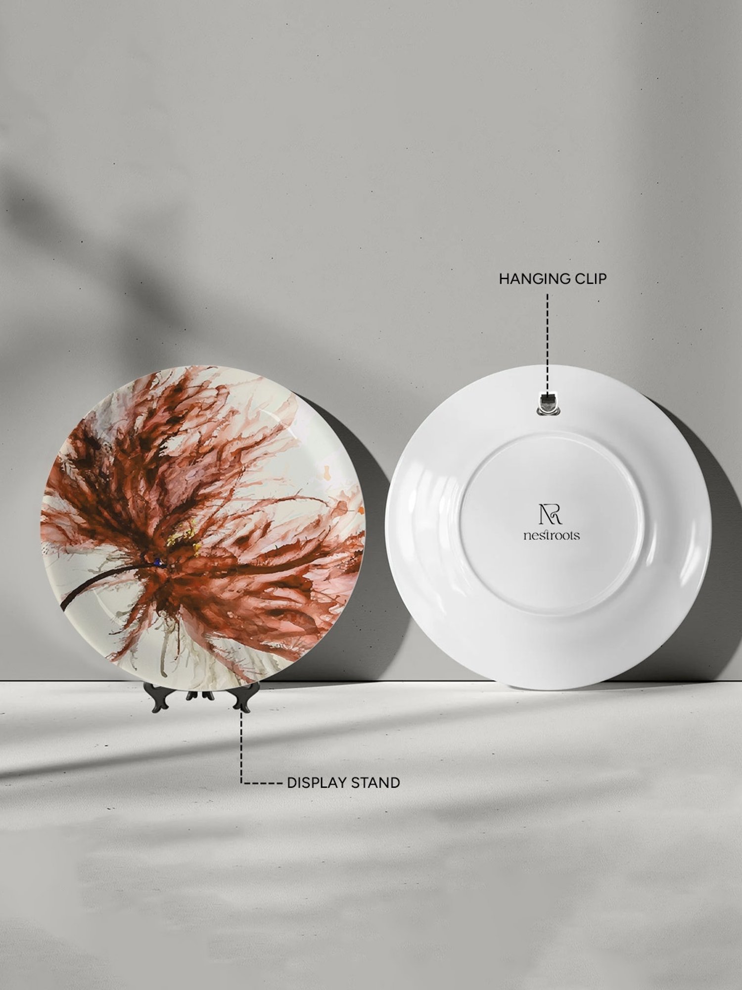 Nestroots English Rave Multicolor Porcelain Wall Plate