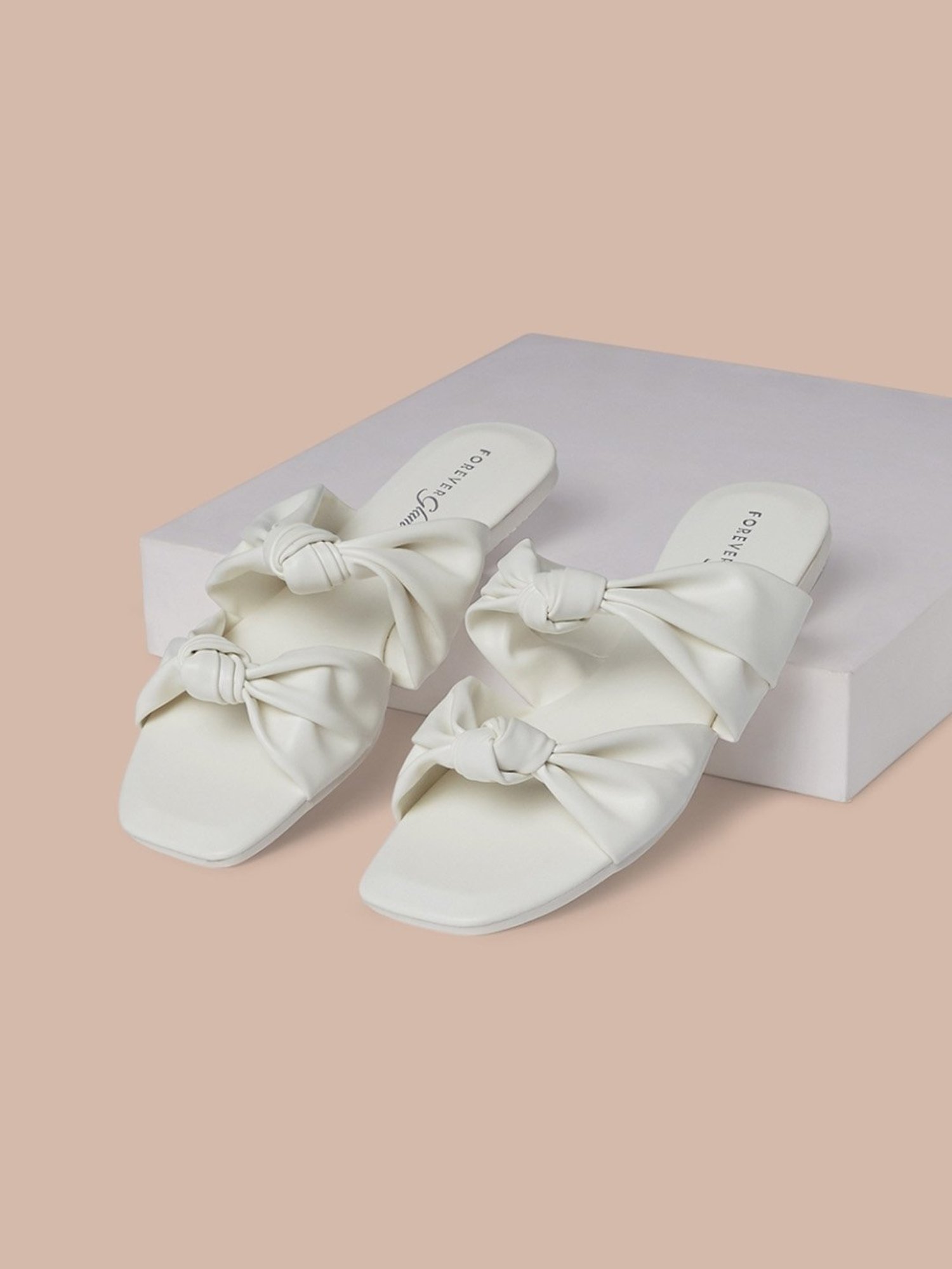 Forever Glam by Pantaloons Women's White Casual Sandals