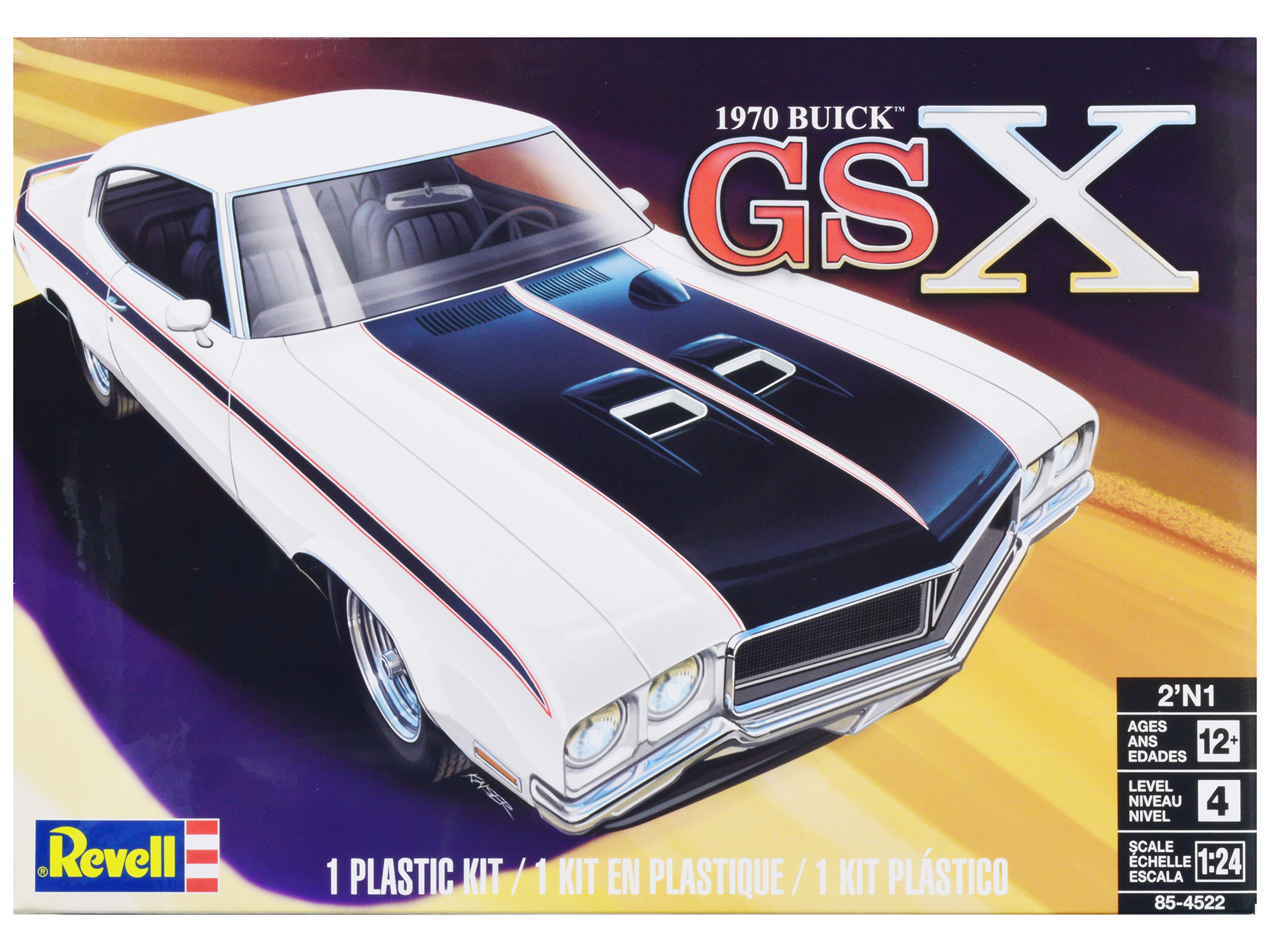Skill 2 Model Kit 1970 Buick Wildcat Hardtop "Craftsman Plus" Series 1/25 Scale Model by AMT