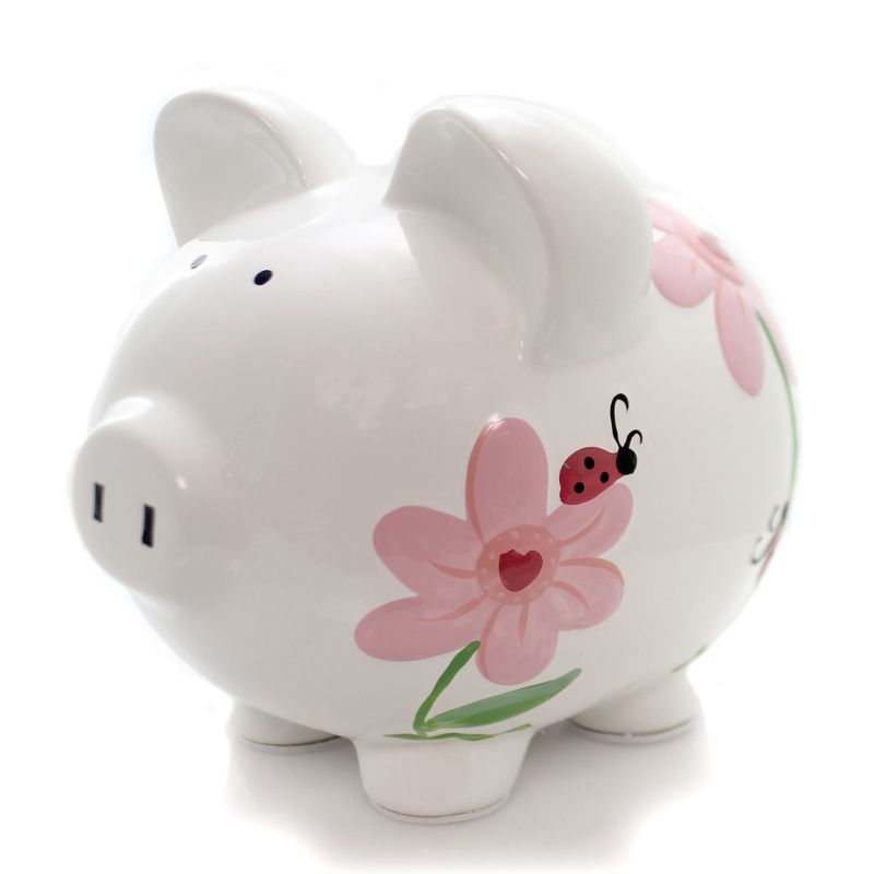 Bank 7.5" Large Lady Bug Piggy Bank Personalize  -  Decorative Banks