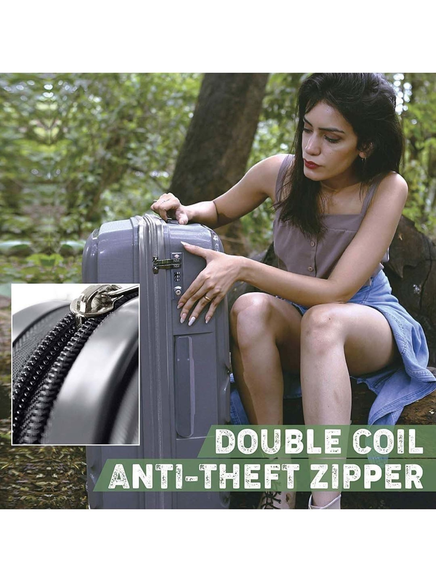 Nasher Miles Warrior Expander Hard-Sided PP Cabin Luggage Bag Dark Grey 20 Inch | 55CM Trolley Bag