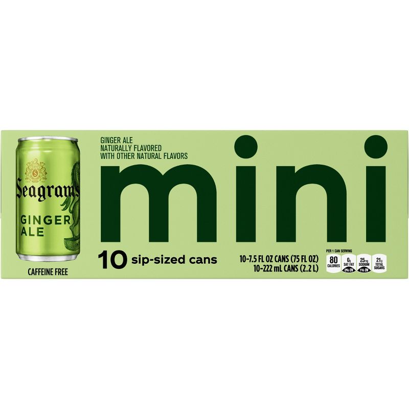 Seagrams Ginger Ale - 10pk/7.5 fl oz Mini-Cans