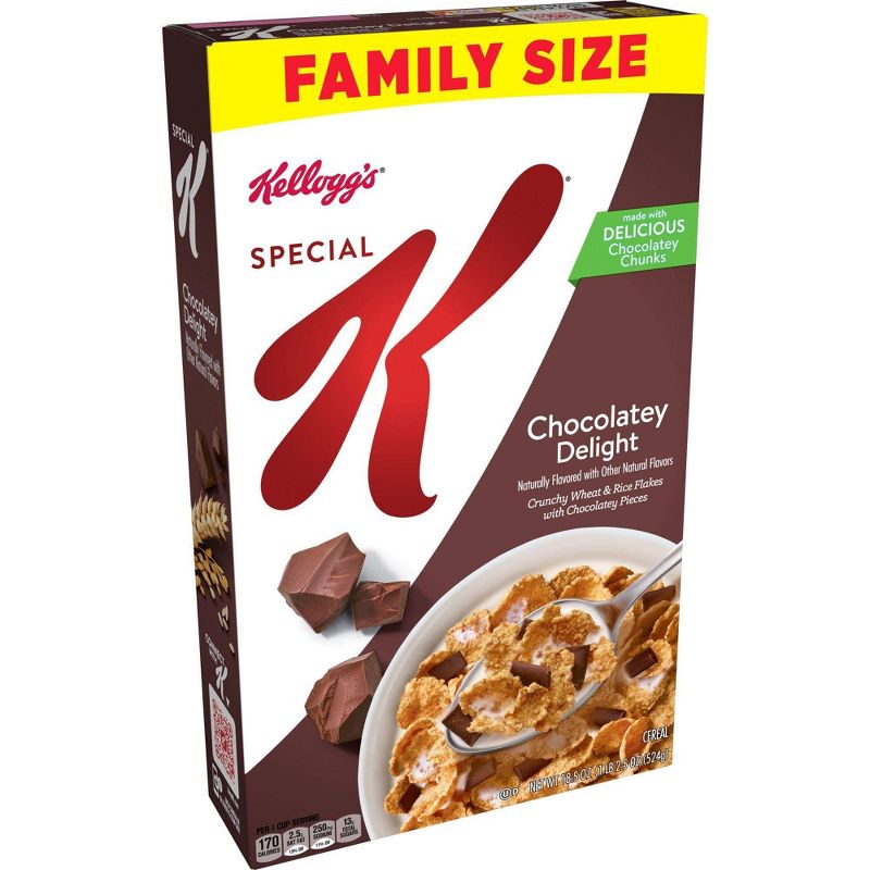 Special K Chocolately Delight Breakfast Cereal, Family Size - 18.5oz  - Kellogg's