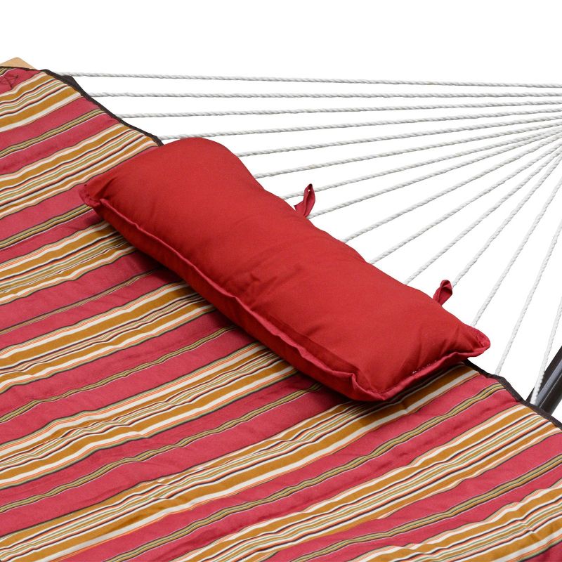 Patio 12' Hammock & Stand Set - Natural/Red/Brown