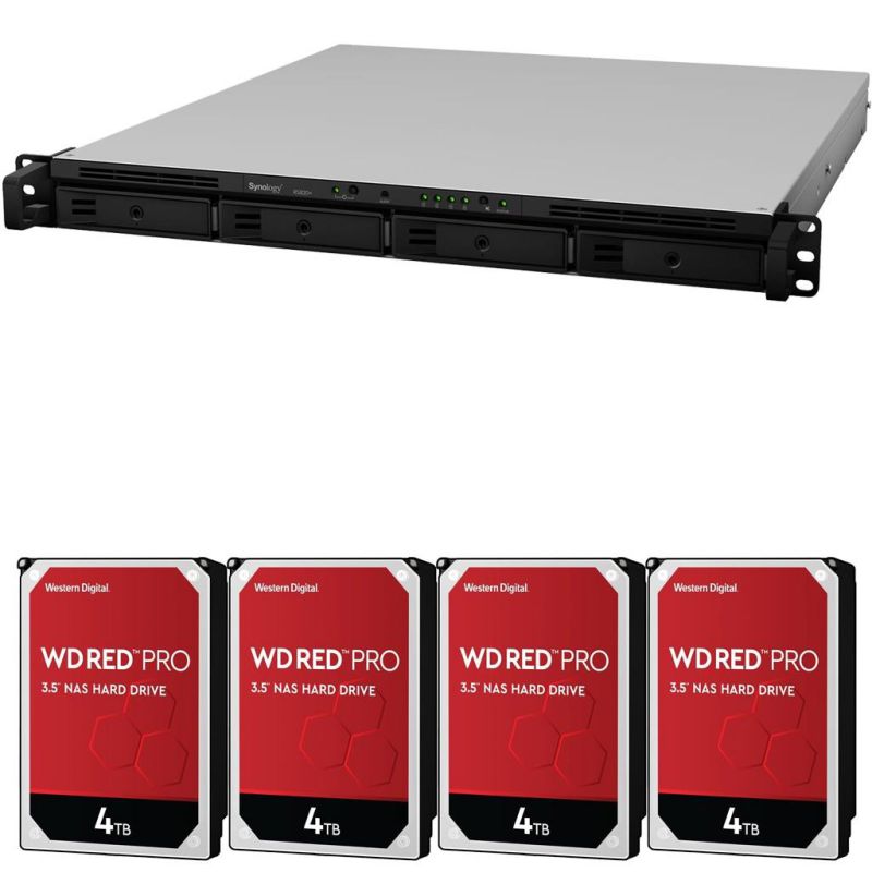 Synology RS820+ 4-Bay RackStation NAS with  48TB (4x12TB) of Western Digital RED PRO NAS Drives Fully Assembled and Tested By CustomTechSales