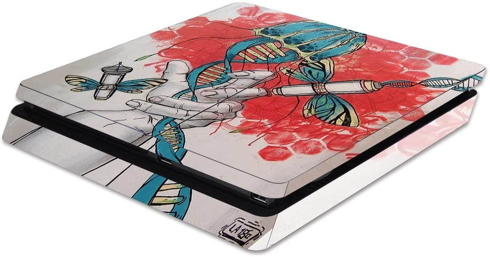 MightySkins Skin Compatible with Sony PS4 Slim Console - Red Grasp | Protective, Durable, and Unique Vinyl Decal wrap Cover | Easy to Apply, Remove, and Change Styles | Made in The USA