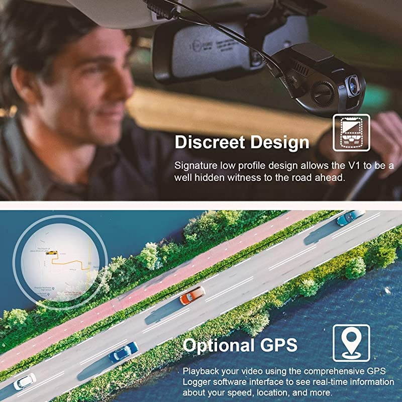 V14K Ultra HD Car Dash Cam 24quot LCD Screen WiFi 170&deg; Wide Angle Dashboard Camera Recorder with GSensor WDR Loop Recording Supercapacitor Mobile App 256GB Supported