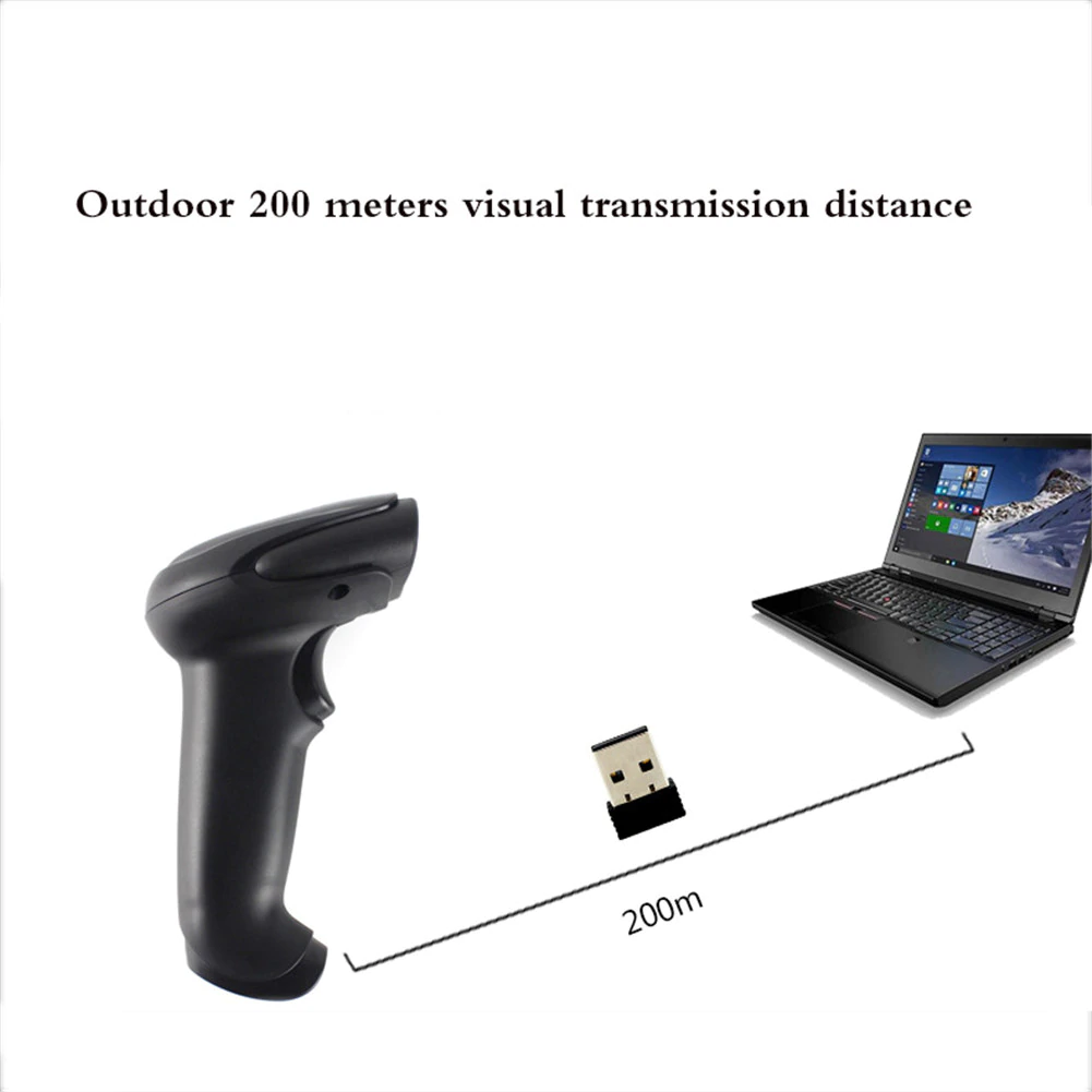 Long Cable Far Distance Ver Motorola Symbol RS409 Wearable Ring Barcode Scanner