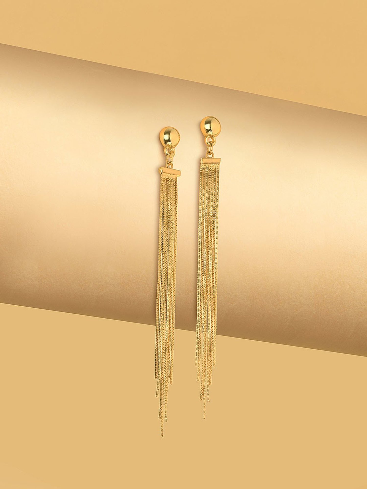 OOMPH Jewellery Yellow Enamel Floral Jhumki