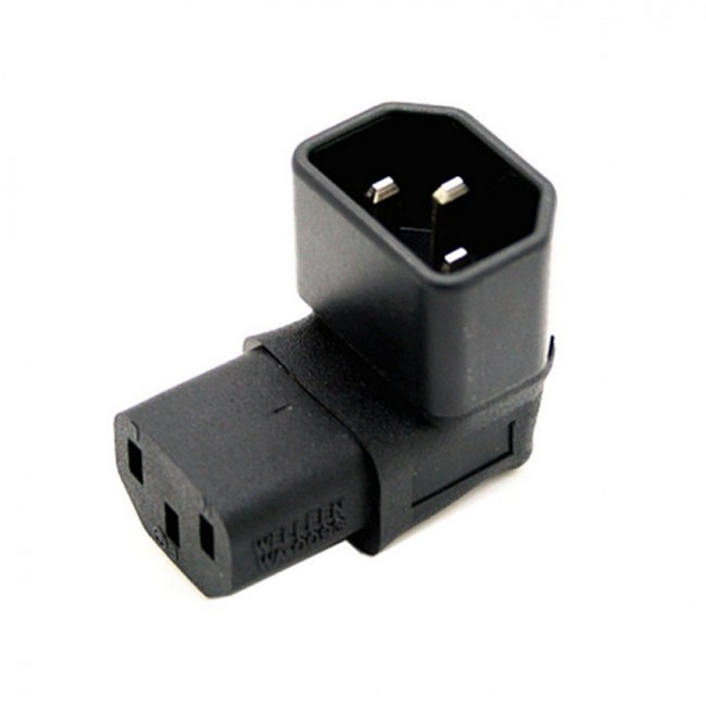 FVH IEC Male C14 to Up Direction Right Angled 90 Degree IEC Female C13 Power Extension Adapter PW-121-UP