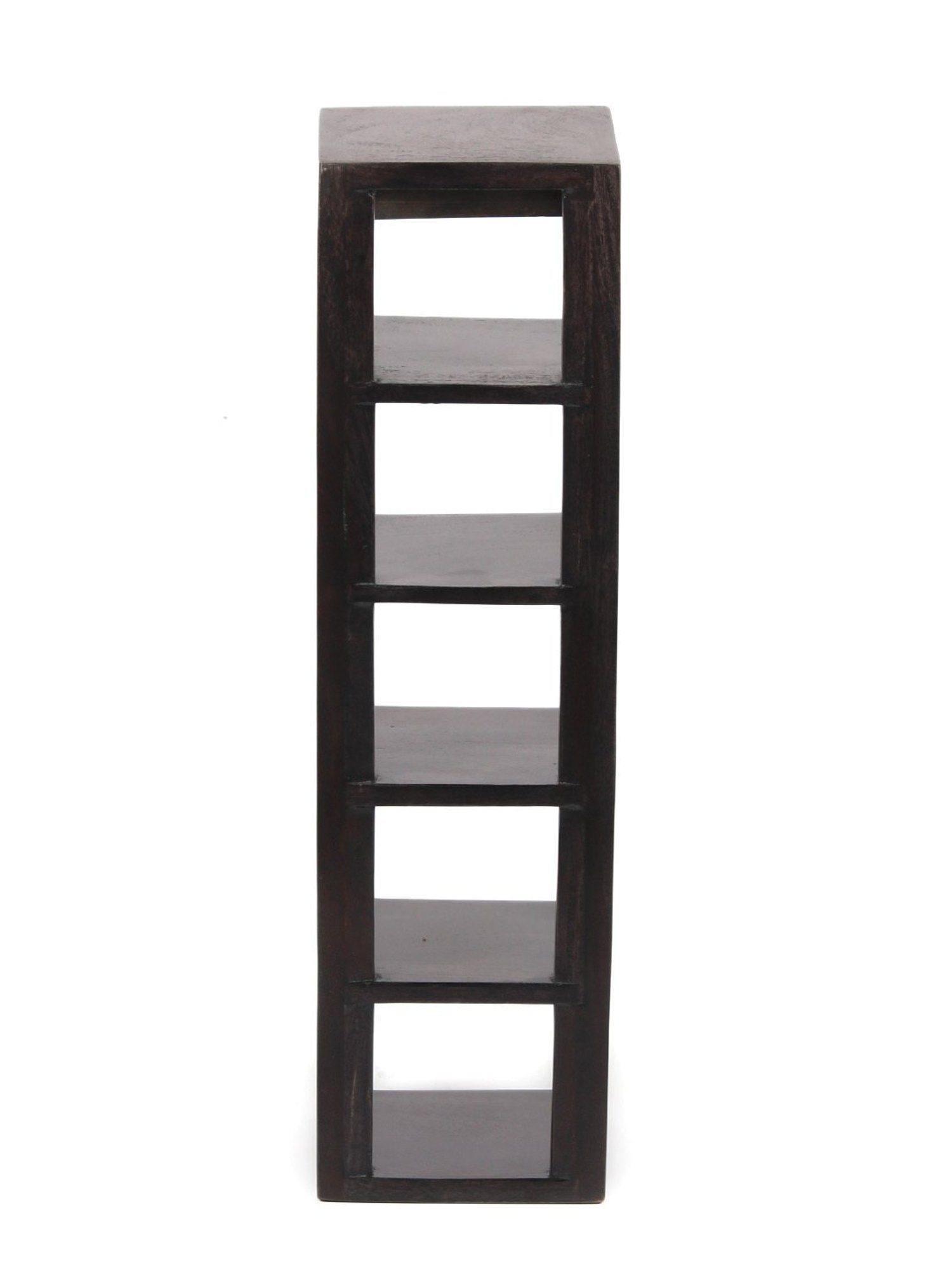 Ikiriya Kassel Solid Brown Wood Wine Rack Teak Finish