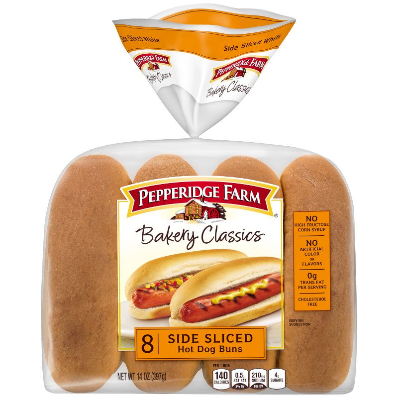 Pepperidge Farm Bakery Classics Side Sliced Hot Dog Buns - 14oz/8ct