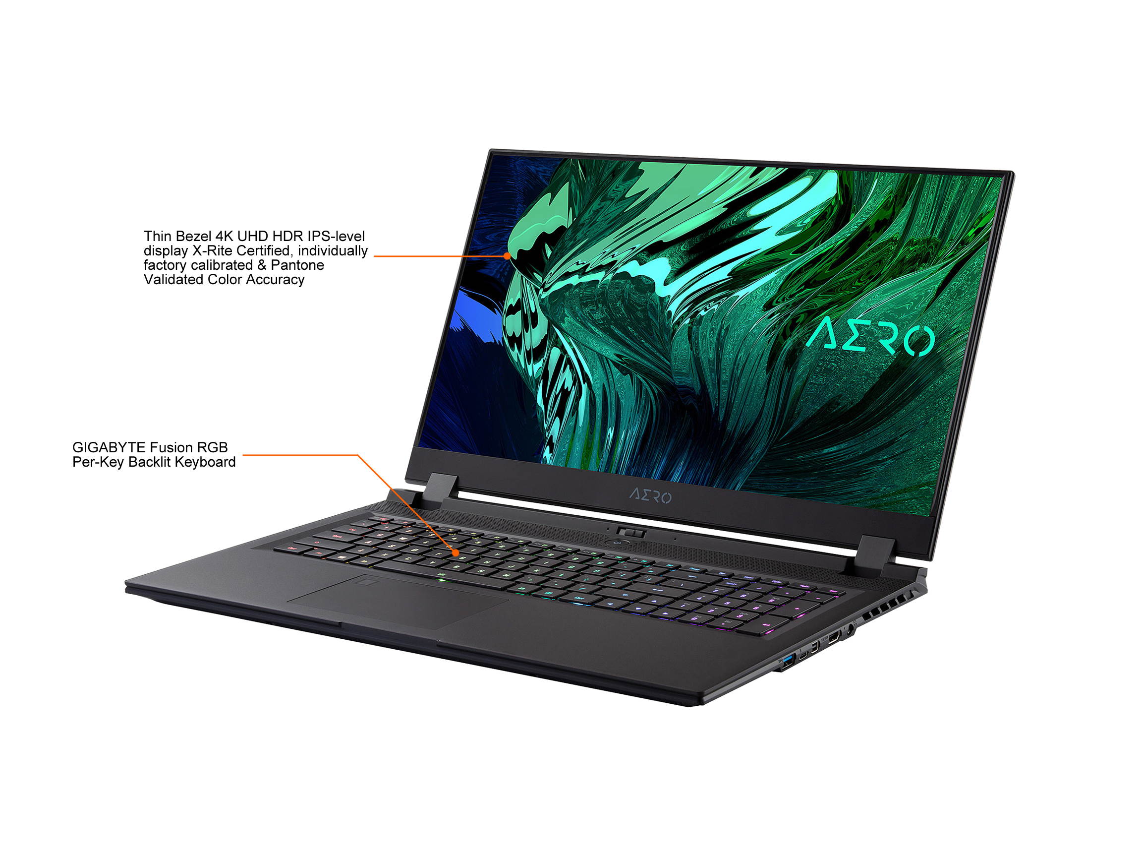 GIGABYTE AERO 17 HDR YD - 17.3" UHD 4K IPS Anti-Glare, Intel Core i9, NVIDIA GeForce RTX 3080 Laptop GPU 8GB GDDR6, 32GB RAM, 512GB SSD + 1TB SSD, Win10 Pro, Creator Laptop (AERO 17 HDR YD-93US548SP)