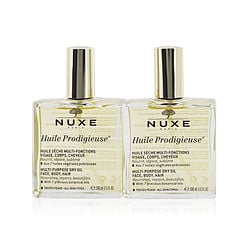 Travel With Nuxe Huile Prodigieuse Multi Usage Dry Oil Duo Set: 2x Dry Oil 100ml  --2x 100ml/3.3oz