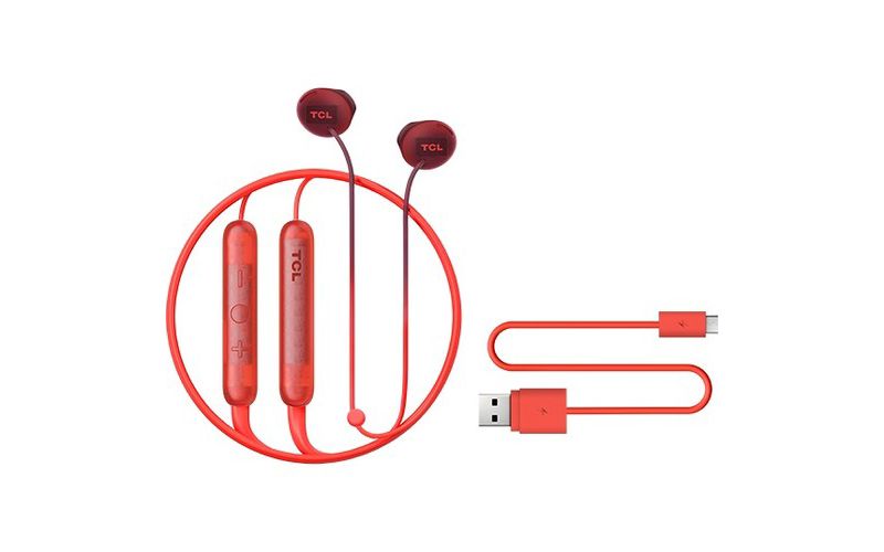 TCL Sunset Orange Wireless In-ear Bluetooth Headphones with Mic - SOCL200BTOR - Stereo - Wireless - Bluetooth - 32.8 ft - 32 Ohm - 15 Hz - 22 kHz