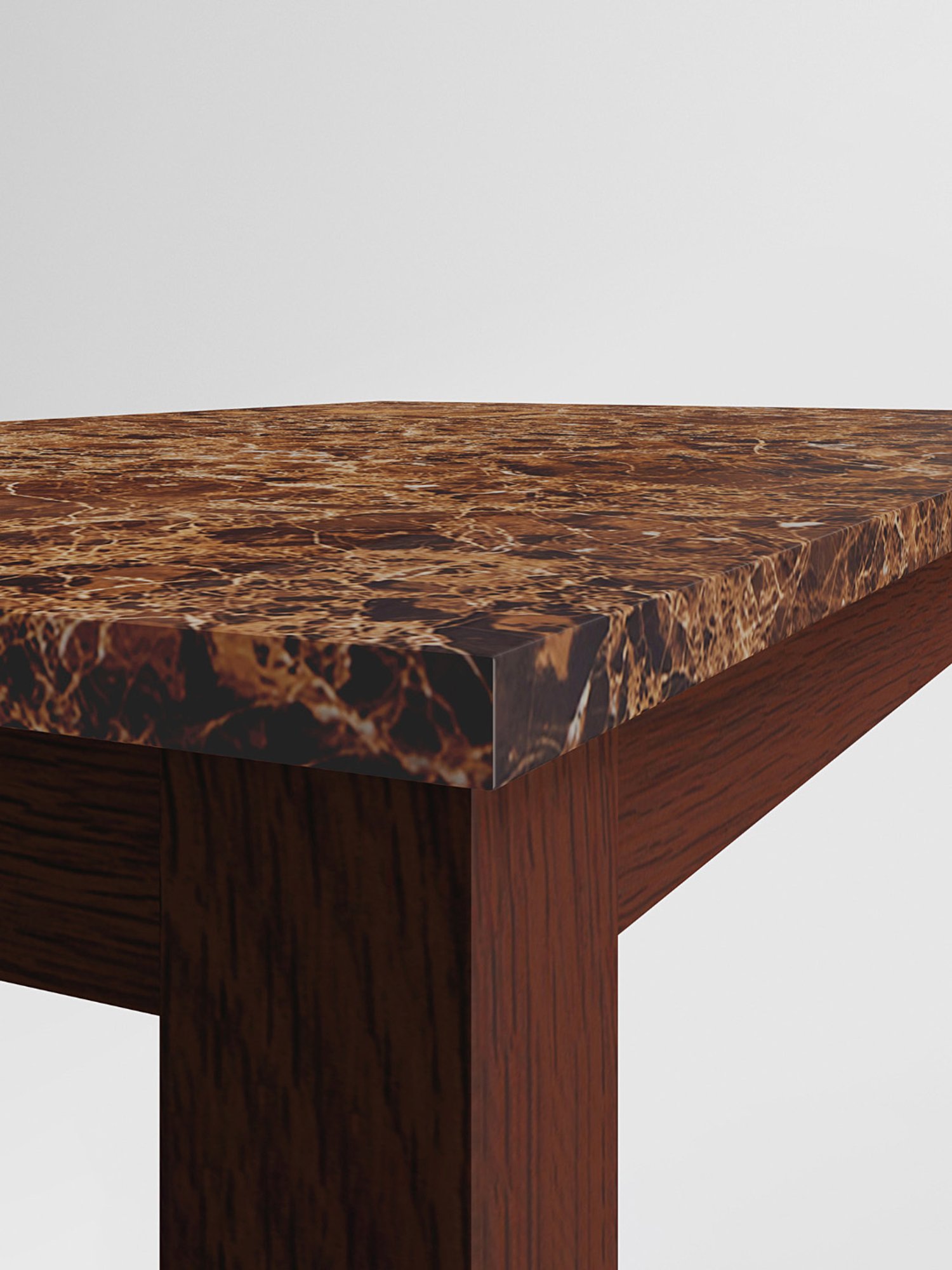 Godrej Interio Amber Brown Rubber Wood 6 Seater Rectangular Dining Table