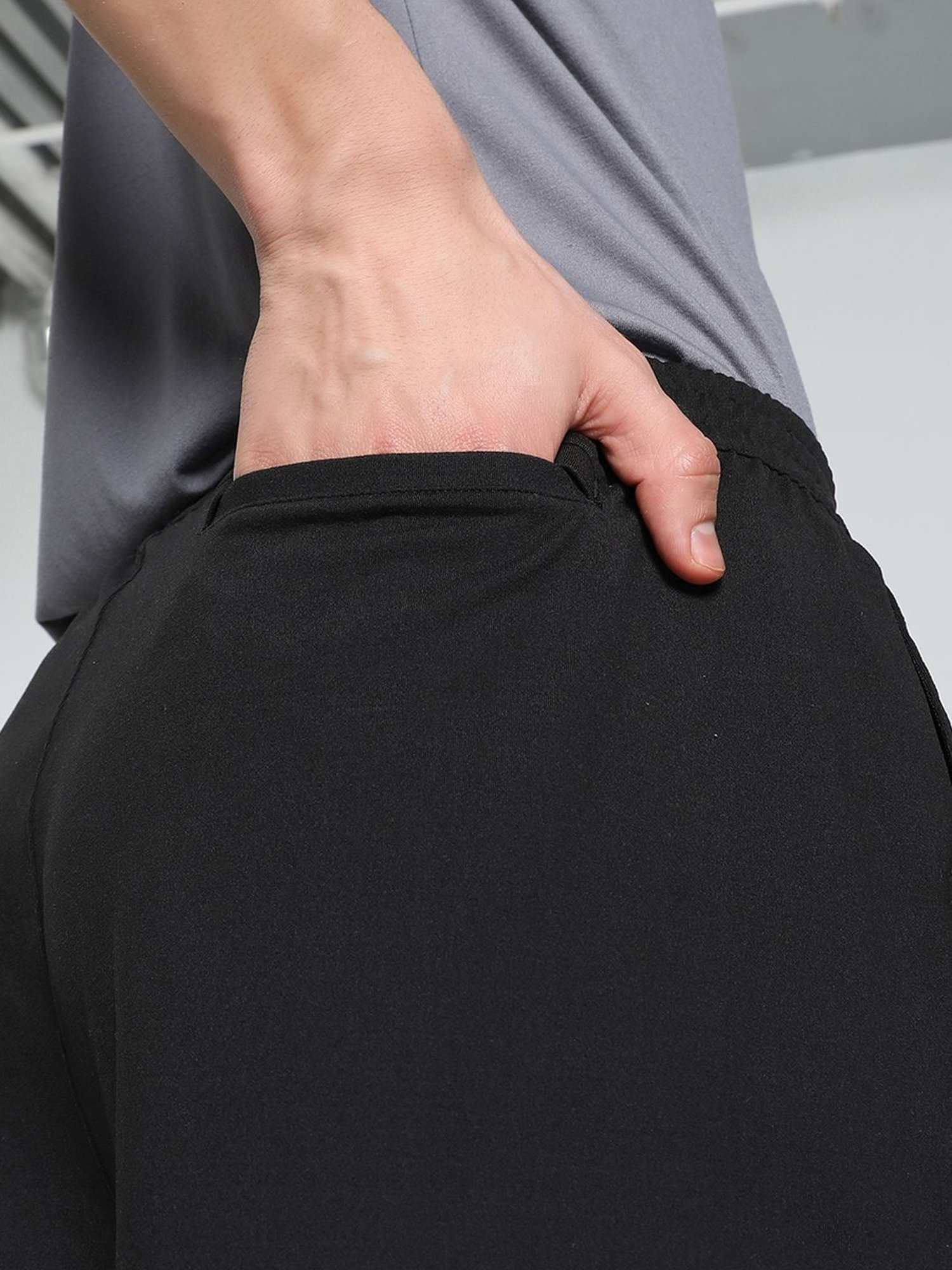 Puma Black Regular Fit Printed Sports Shorts