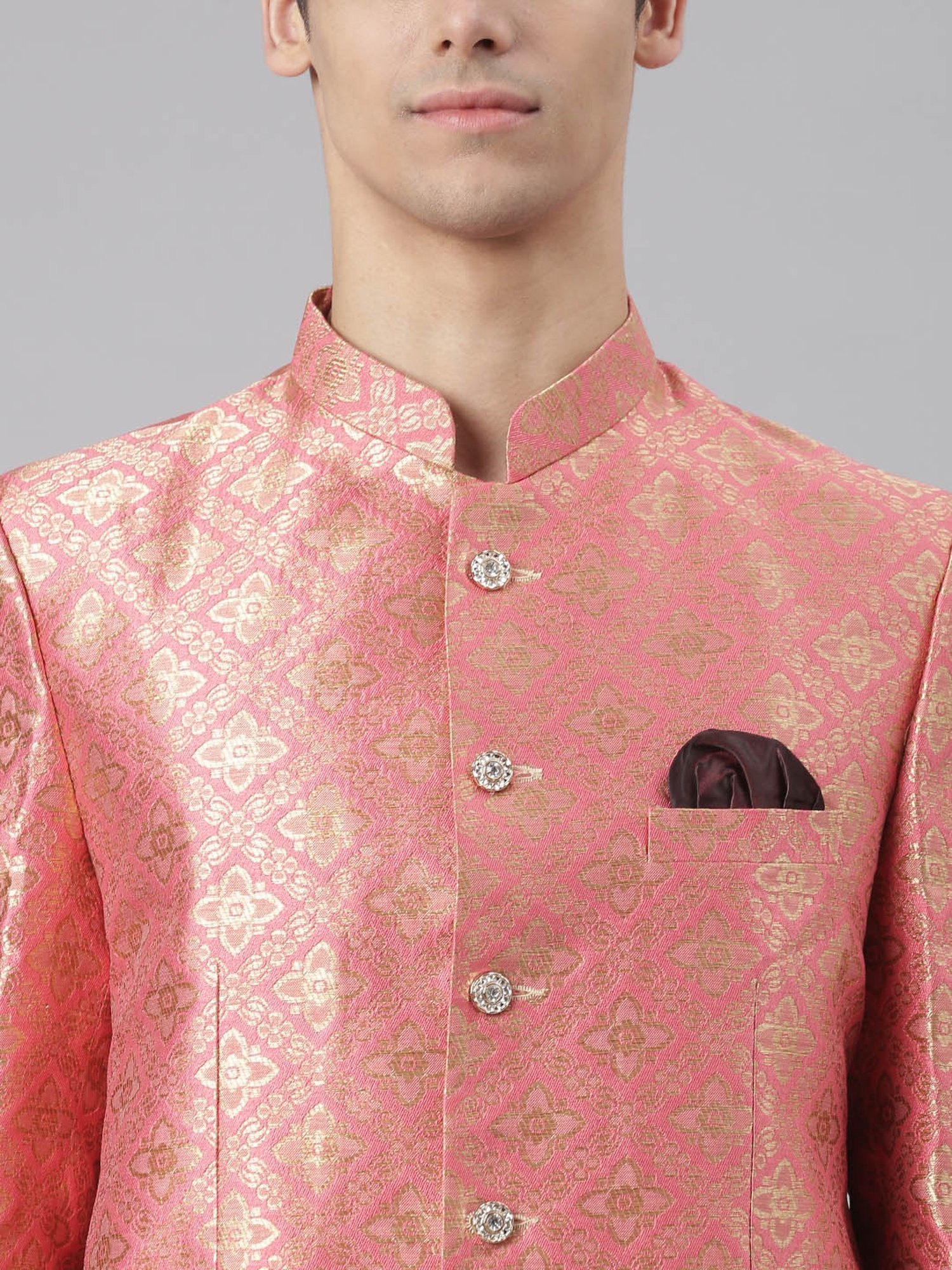 Hangup Pink Full Sleeves Regular Fit Suit