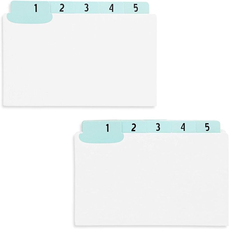 Paper Junkie 2 Sets Daily Index Card Dividers with UV Laminated Tabs, Numbers 1-31, 3.5 x 5 in.