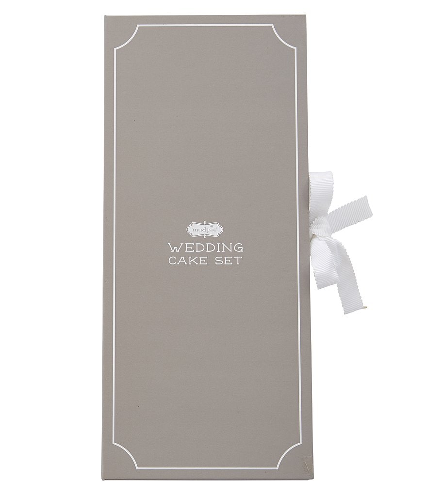 Mud Pie Wedding Collection We Tied The Knot Wedding Cake Serving Set