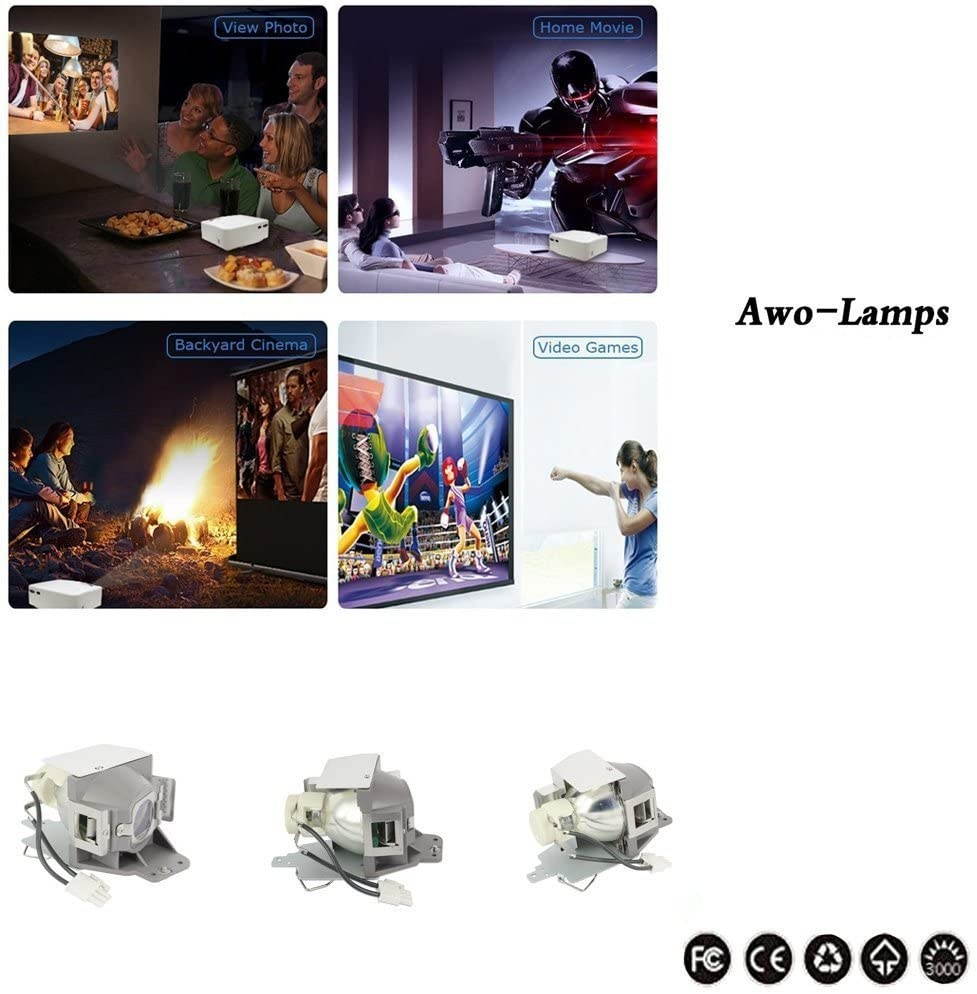 AWO Original Projector Lamp Bulb RLC-079 / MC.JFZ11.001 with Housing for VIEWSONIC PJD7820HD,PJD7822HDL for ACER H6510BD,P1500