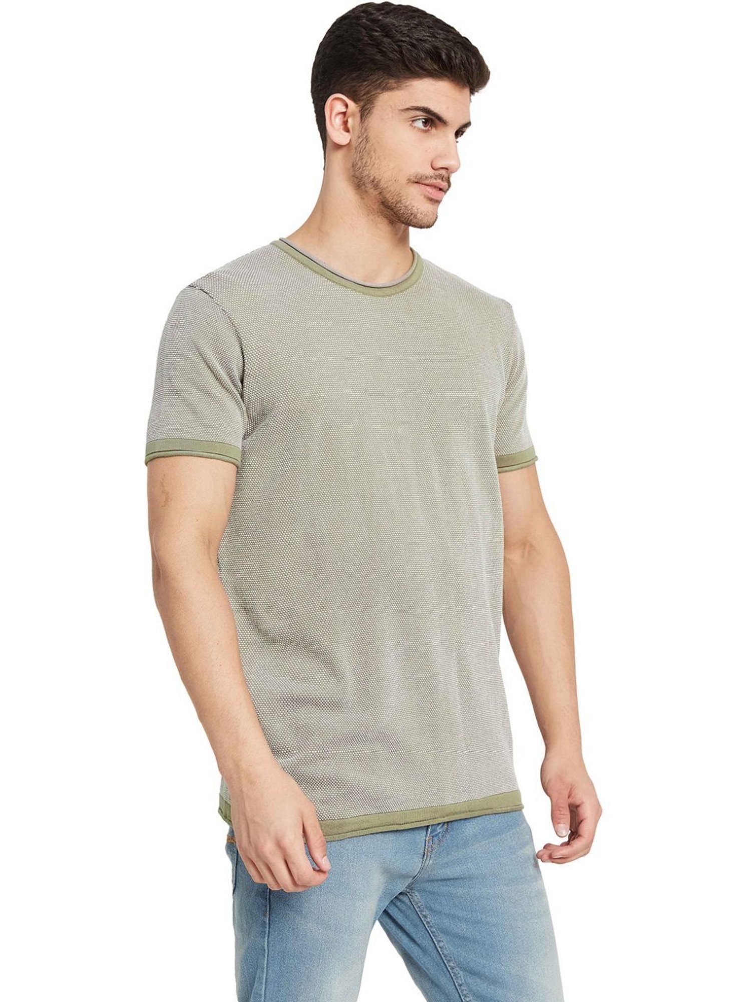 METTLE Stone Cotton Regular Fit T-Shirt