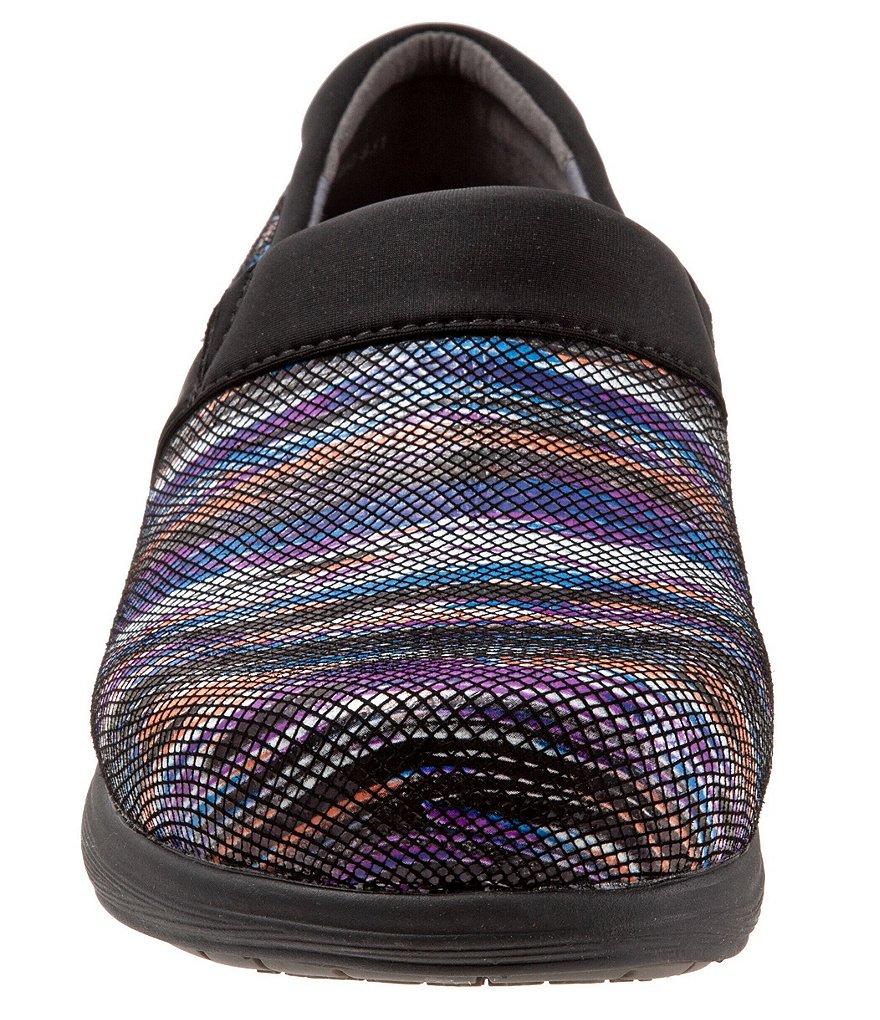 SoftWalk Meredith Sport Multi Weave Print Leather Slip-On Clogs