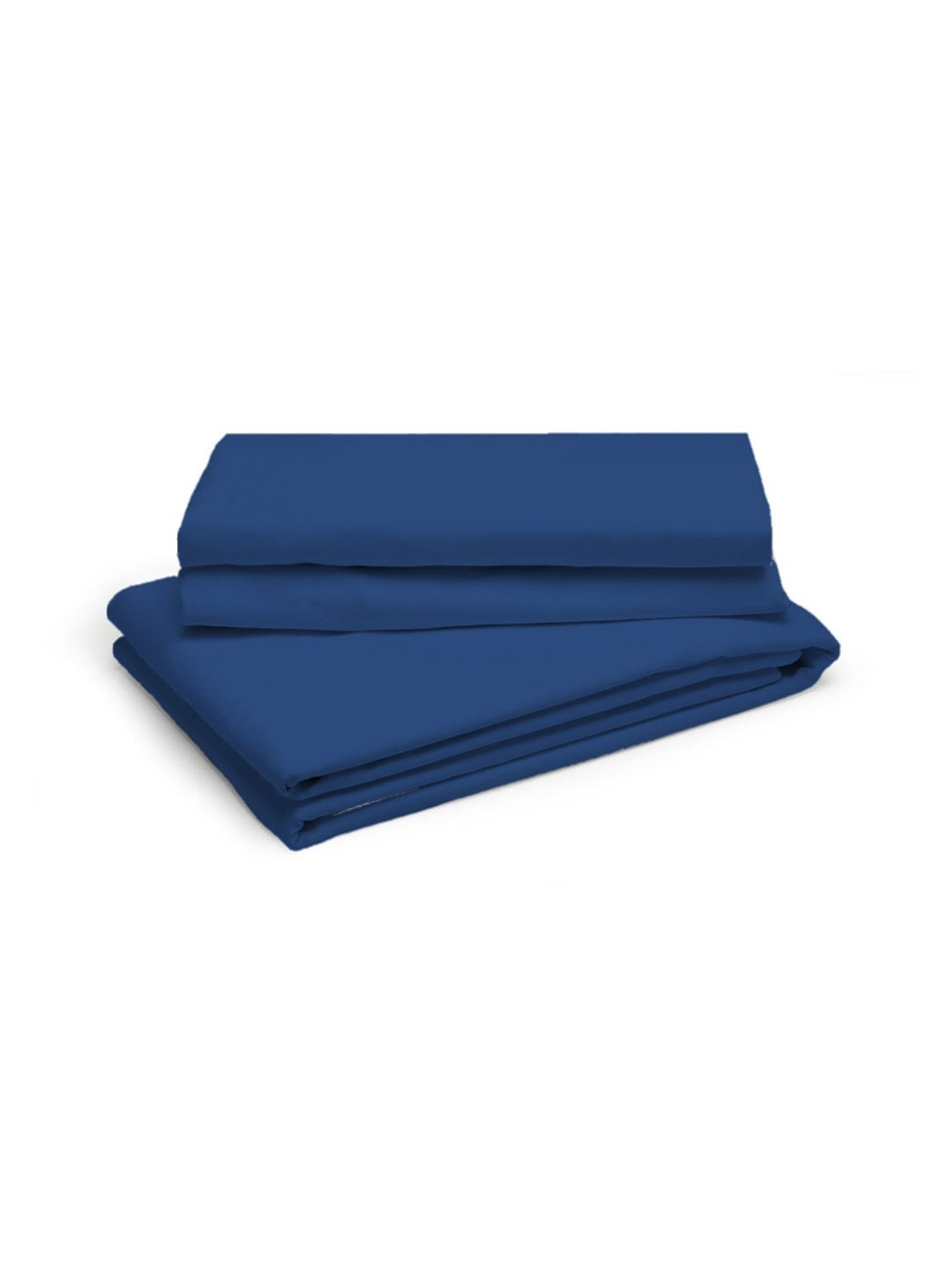 Layers Be Bold Solid Blue 140 TC Cotton Single Bed Sheet with 1 Pillow Cover