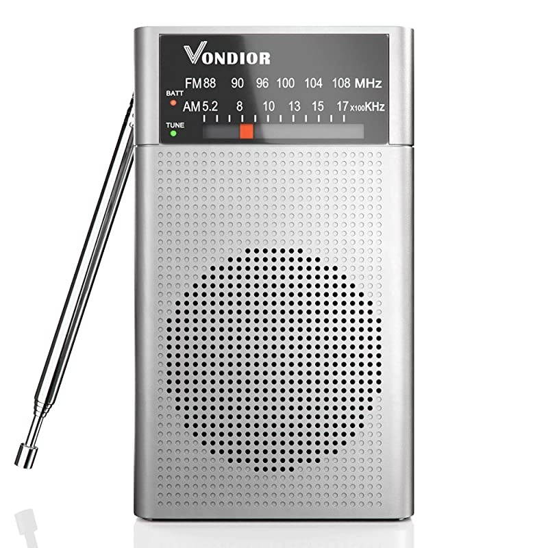 Transistor Radios Portable Battery Operated Best Reception and Longest Lasting AM FM Radio Operated by 2 AA Battery Mono Headphone Socket by  Silver