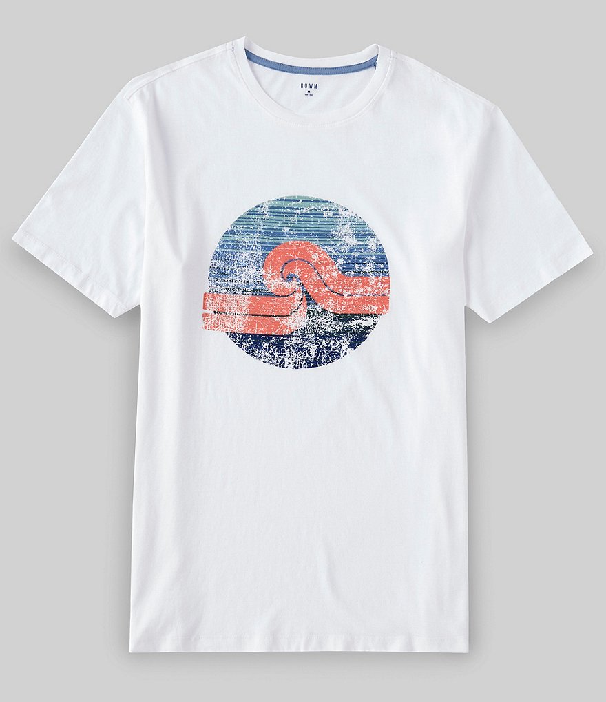 Rowm Short-Sleeve Wave Screen Printed Tee