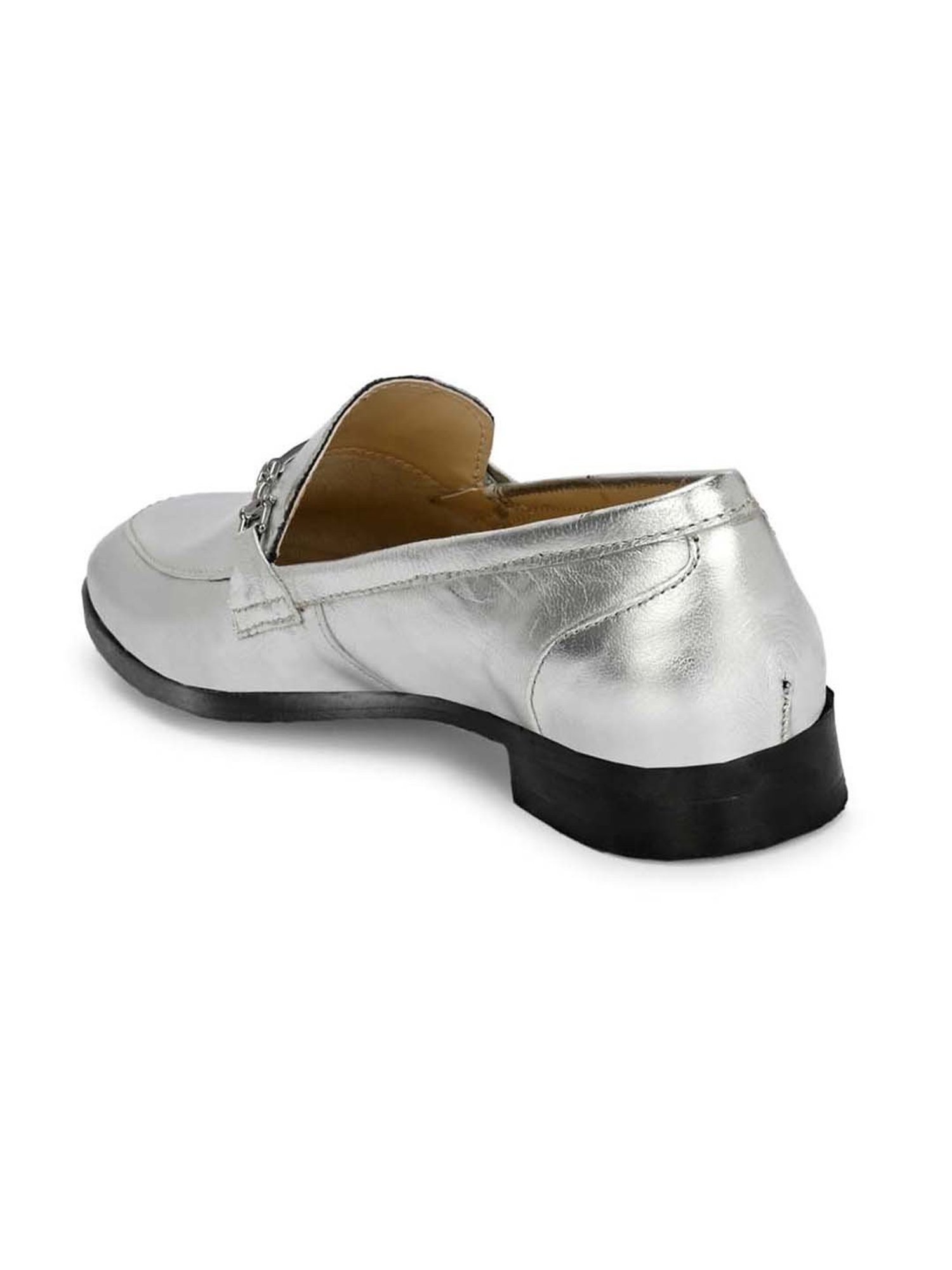 Carlo Romano Women's Silver Flat Ballets