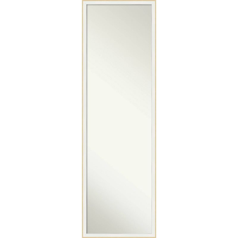 15"x51" White Full Length Over The Door Mirror White - Patton Wall Decor