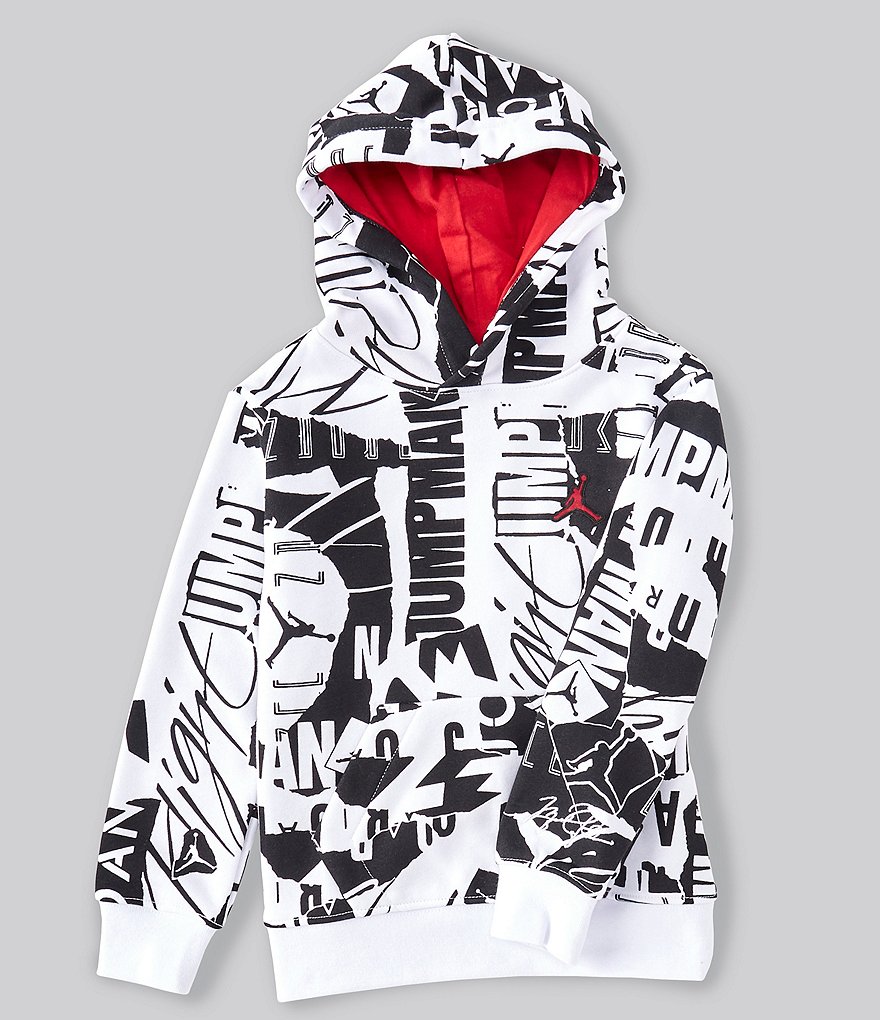 Jordan Little Boys 4-7 Toss Printed Fleece Pullover Hoodie