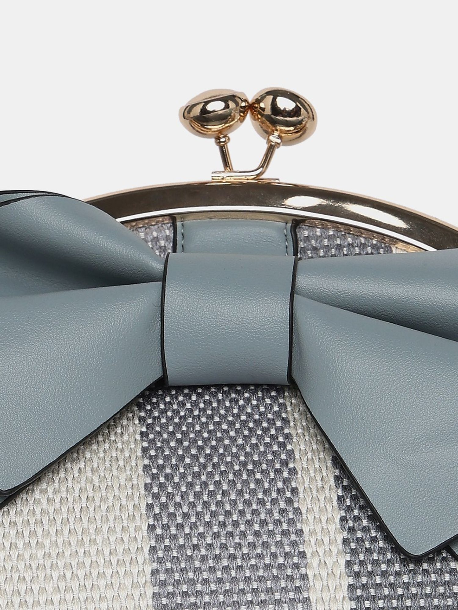 Caprese Blue Striped Large Sling Handbag