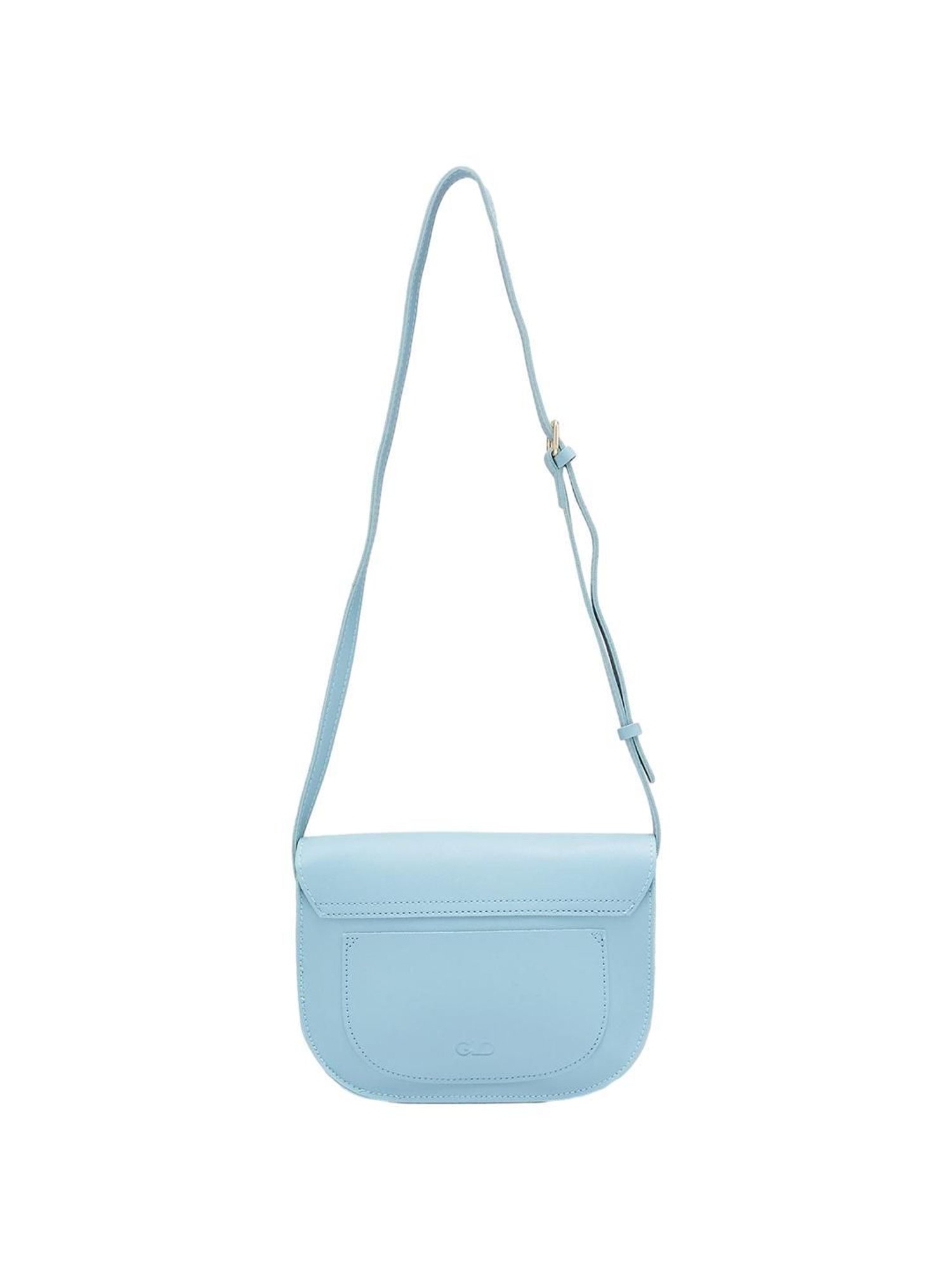Globus Blueish Grey Solid Medium Sling Handbag